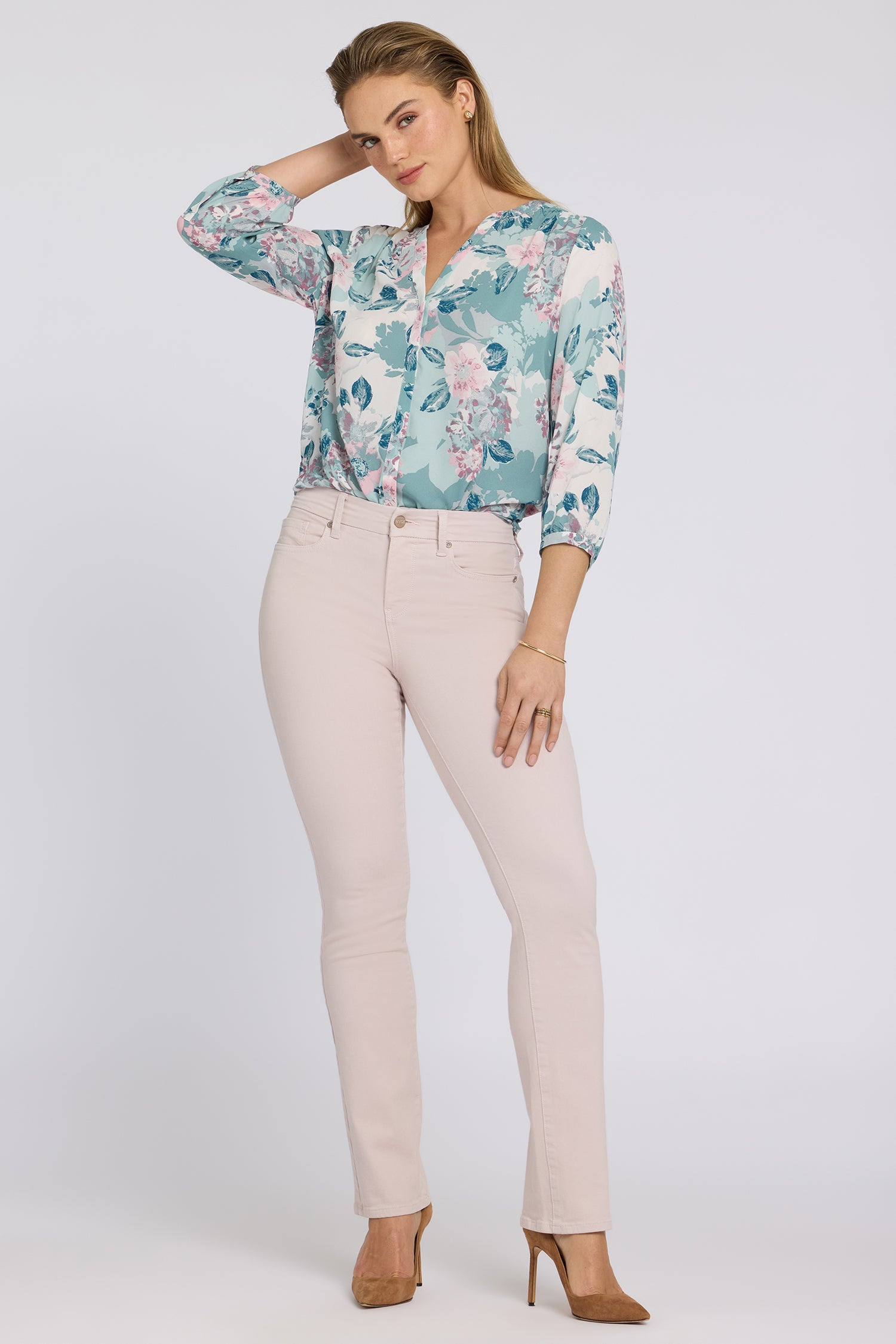NYDJ Waist-Match™ Marilyn Straight Jeans  - Rock Flower