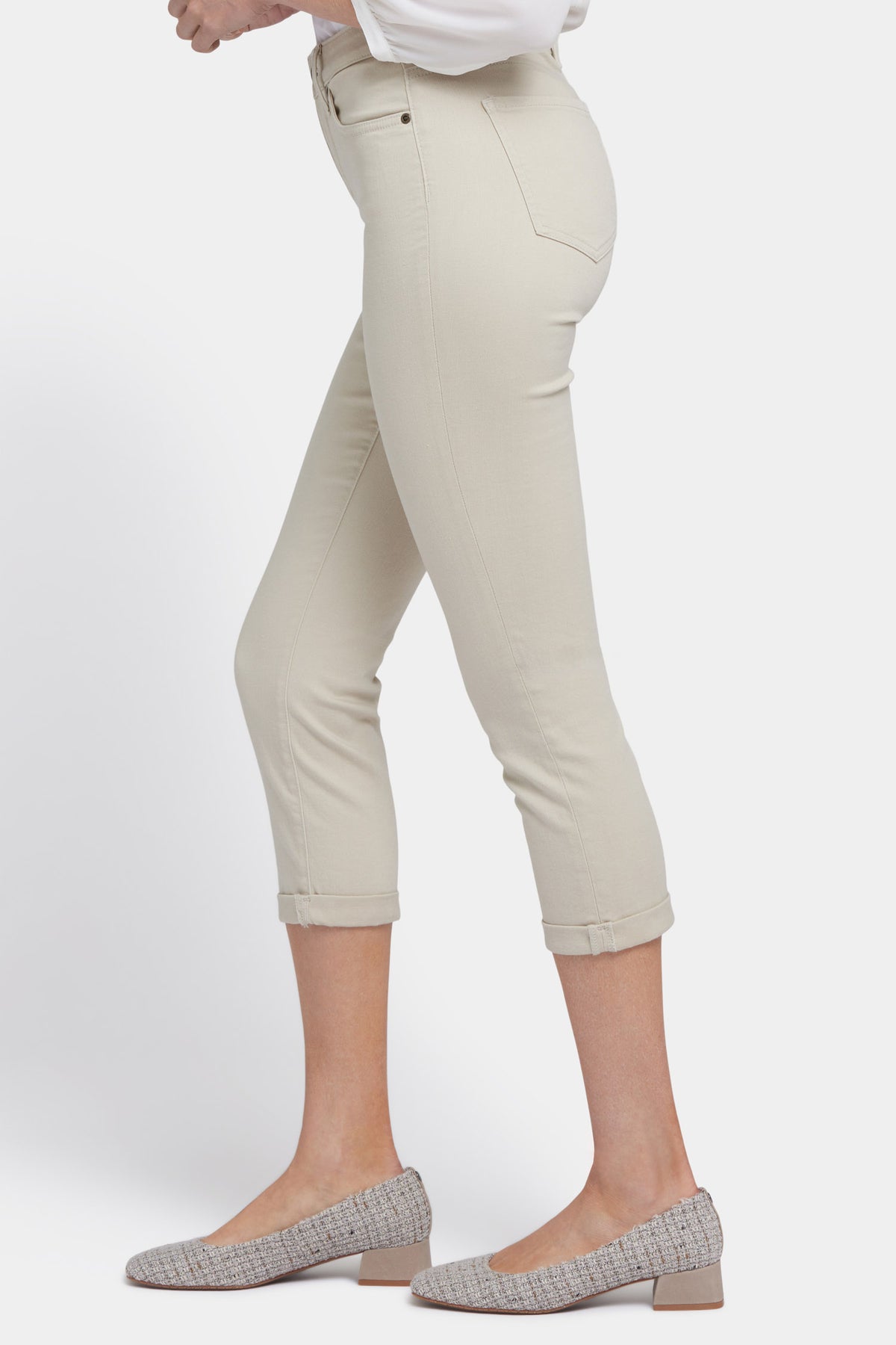 NYDJ Chloe Skinny Capri Jeans With Roll Cuffs - Feather