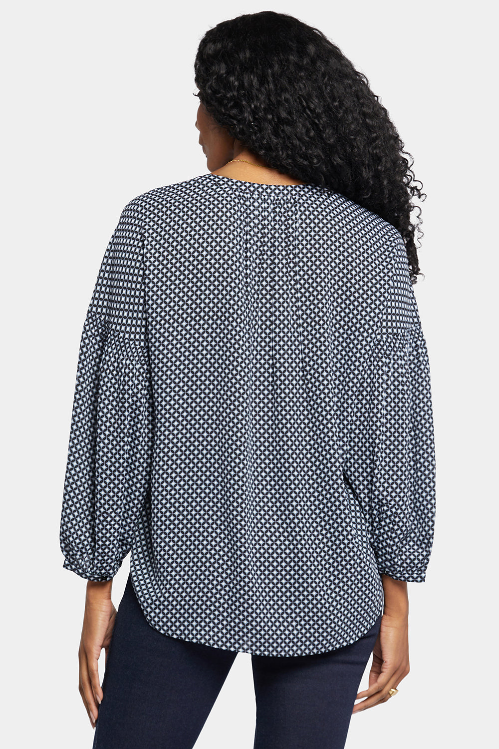 NYDJ Paulina Peasant Blouse  - Diamond Peak