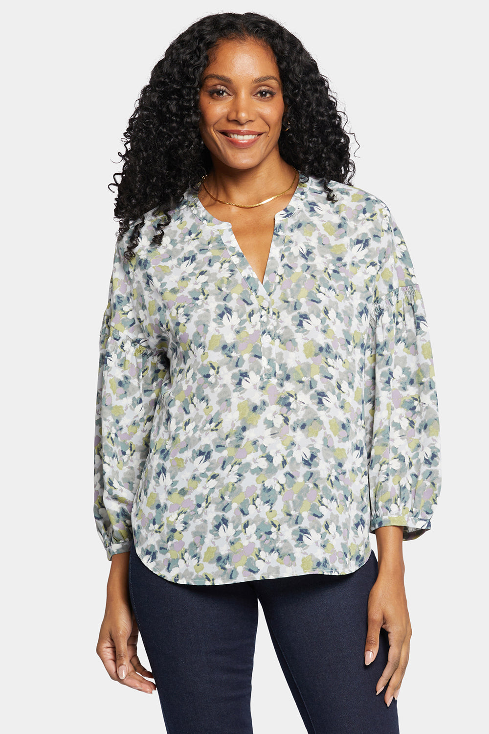 NYDJ Paulina Peasant Blouse  - Bloomington