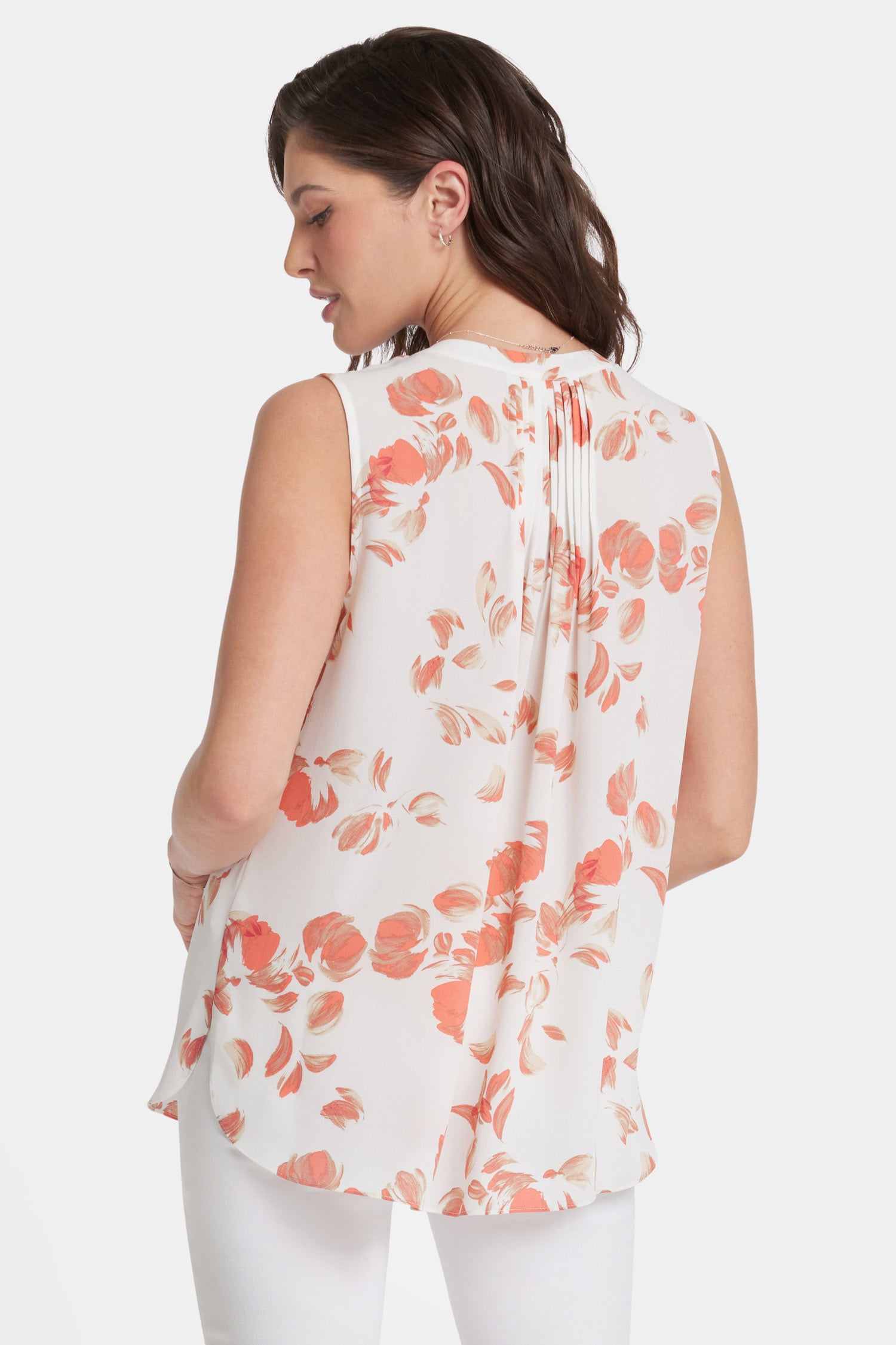 NYDJ Sleeveless Pintuck Blouse   - Aurora
