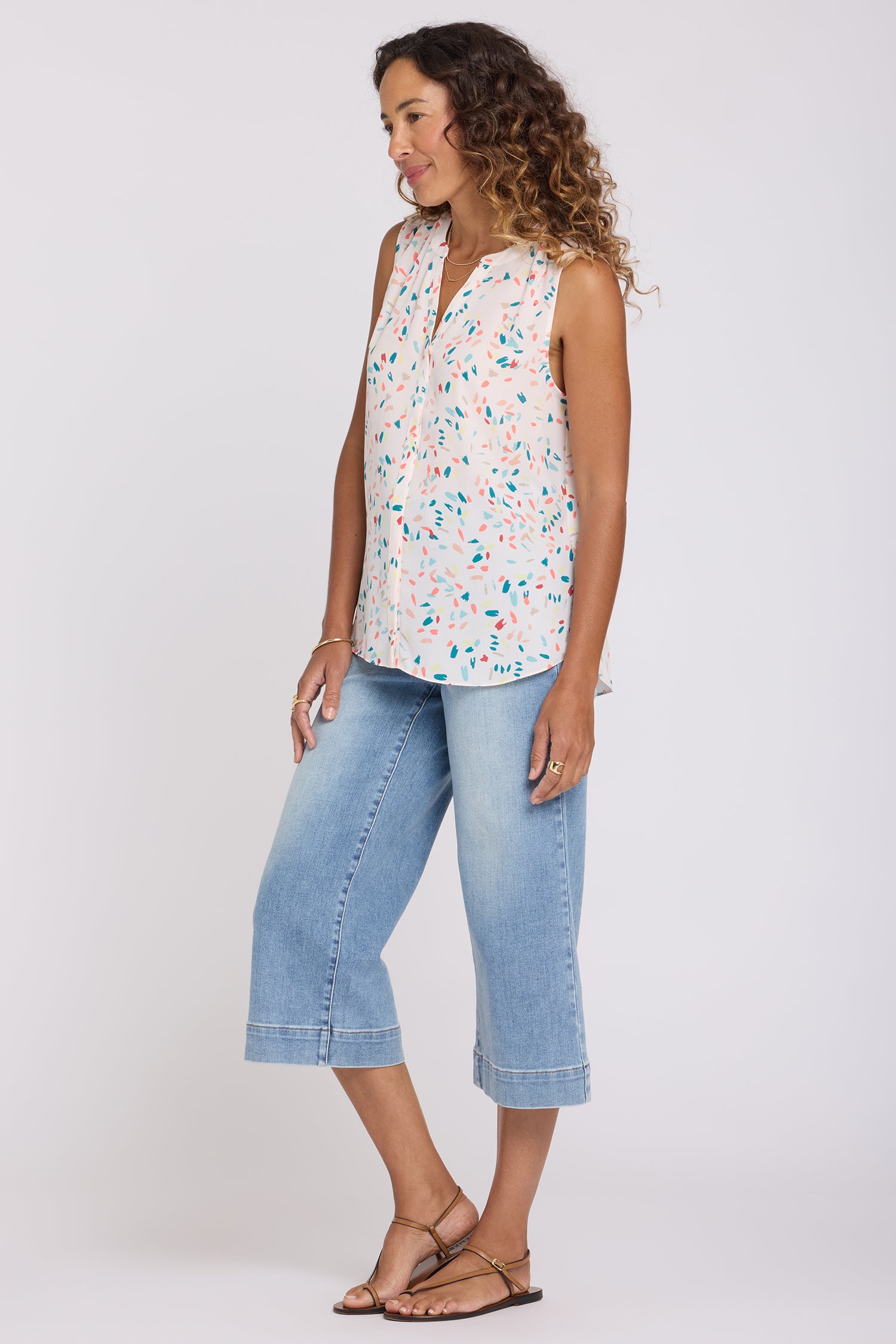 NYDJ Sleeveless Pintuck Blouse  - Jubilee
