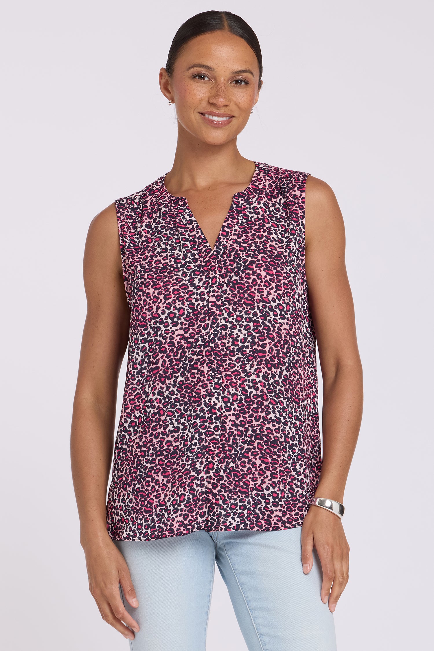 NYDJ Sleeveless Pintuck Blouse  - Catarina