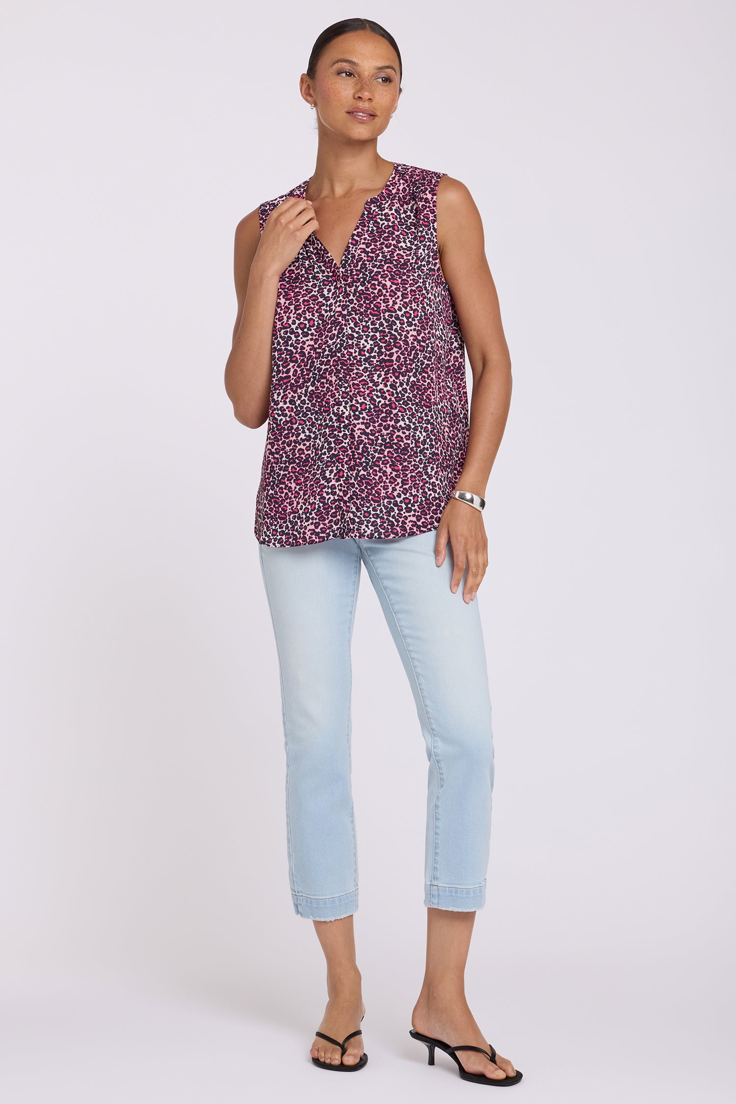 NYDJ Sleeveless Pintuck Blouse  - Catarina
