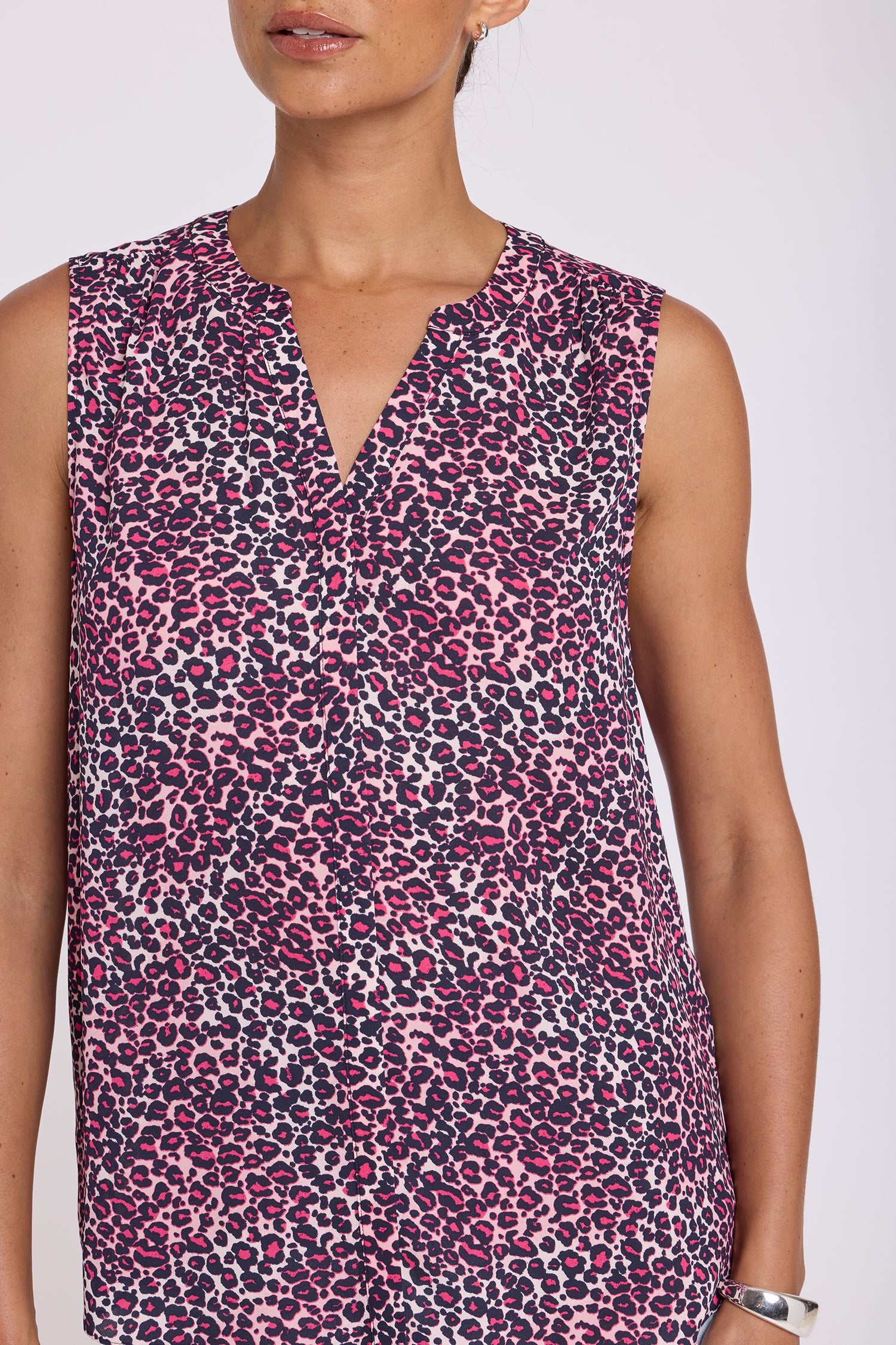 NYDJ Sleeveless Pintuck Blouse  - Catarina