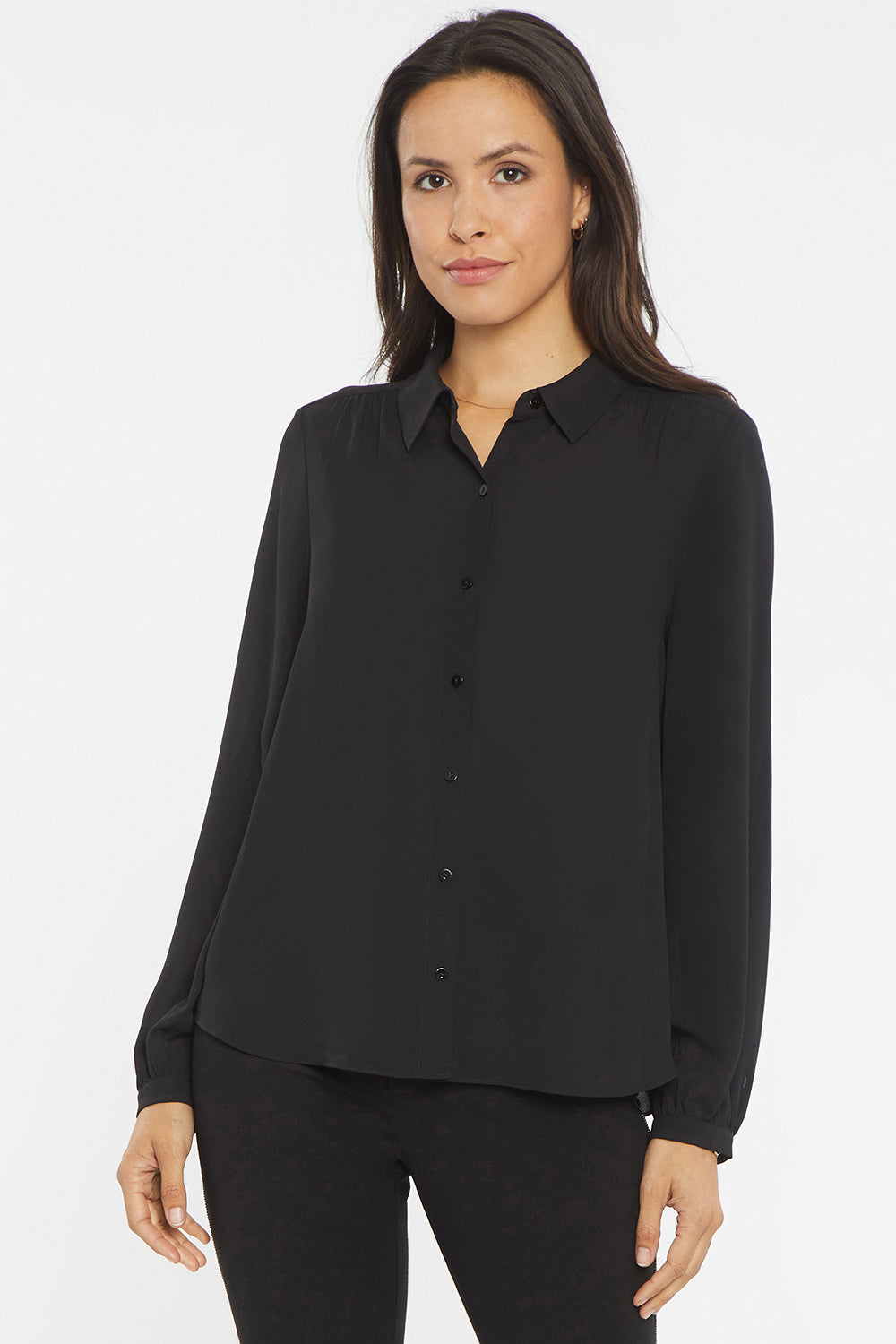 NYDJ Modern Blouse  - Black