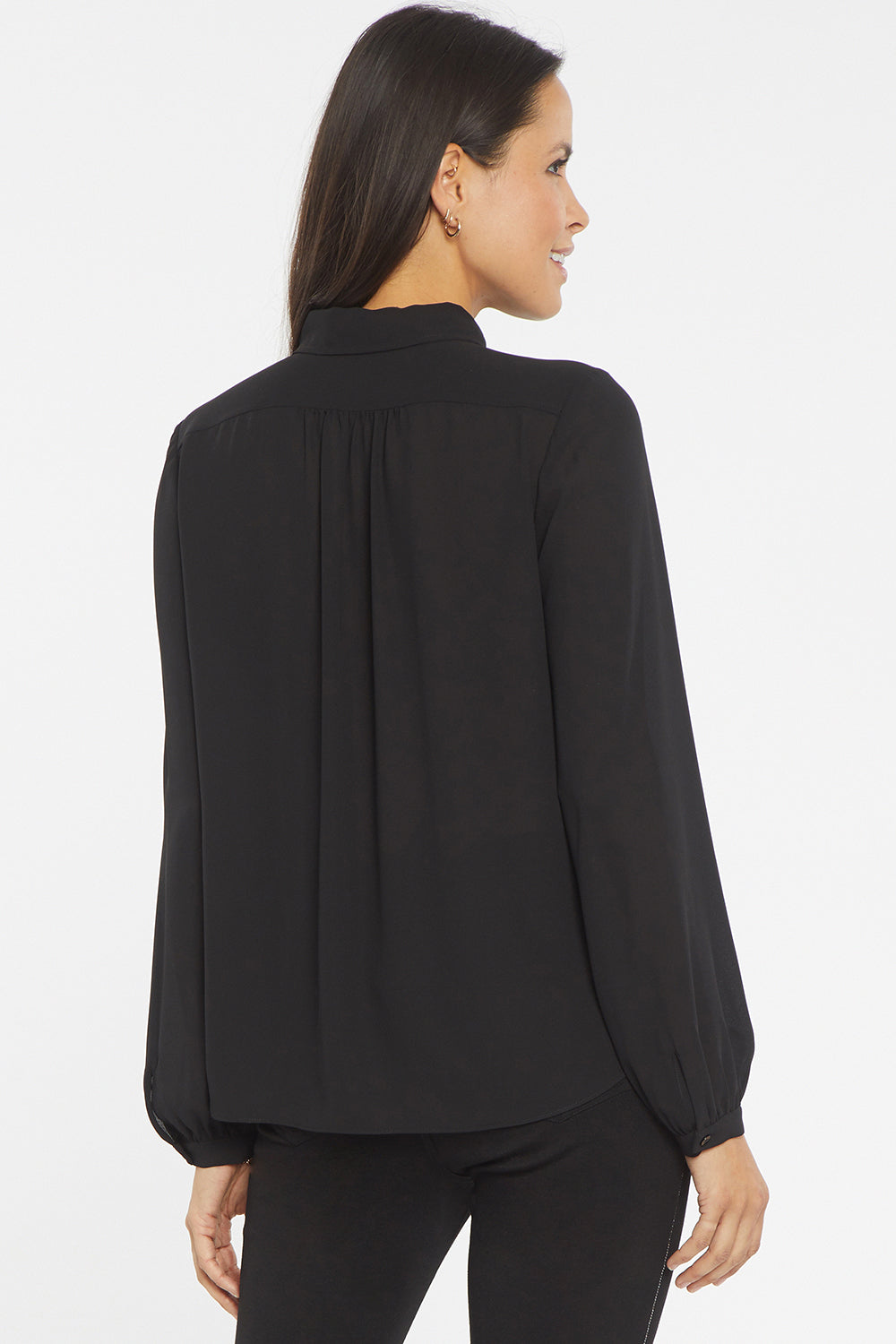 NYDJ Modern Blouse  - Black
