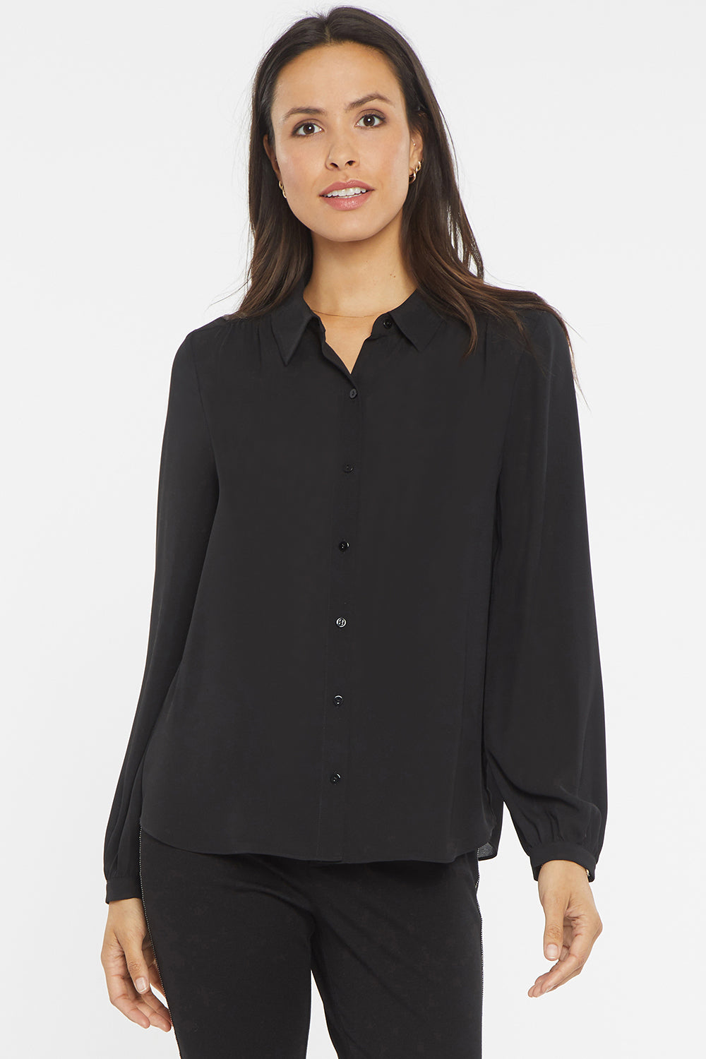NYDJ Modern Blouse  - Black