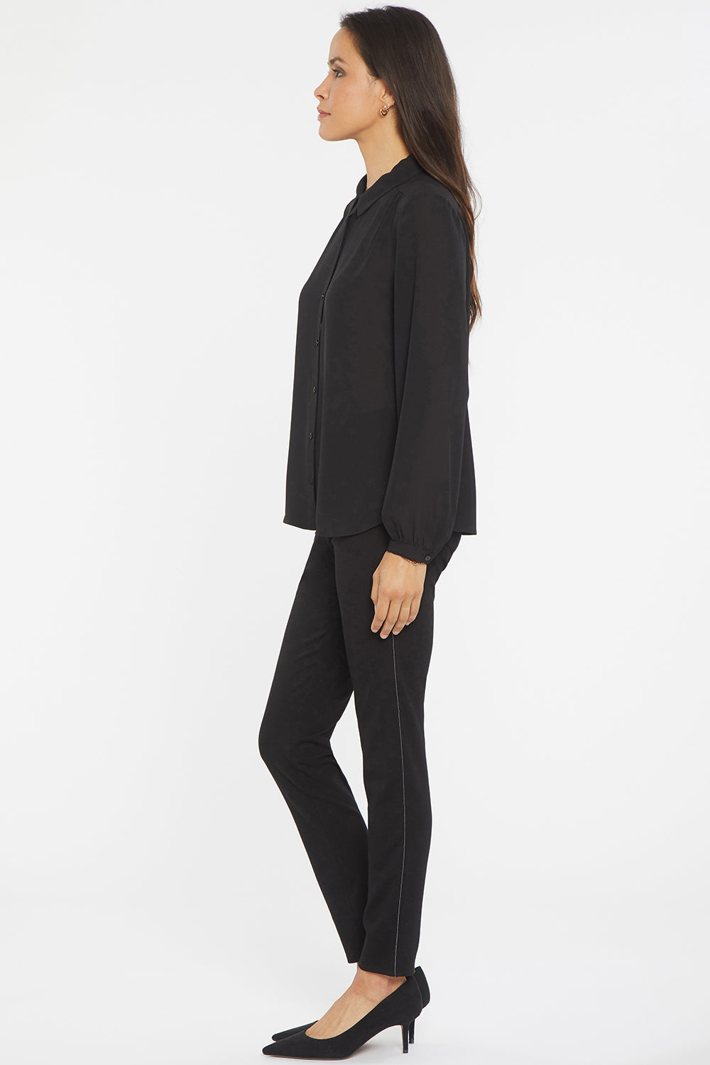 NYDJ Modern Blouse  - Black