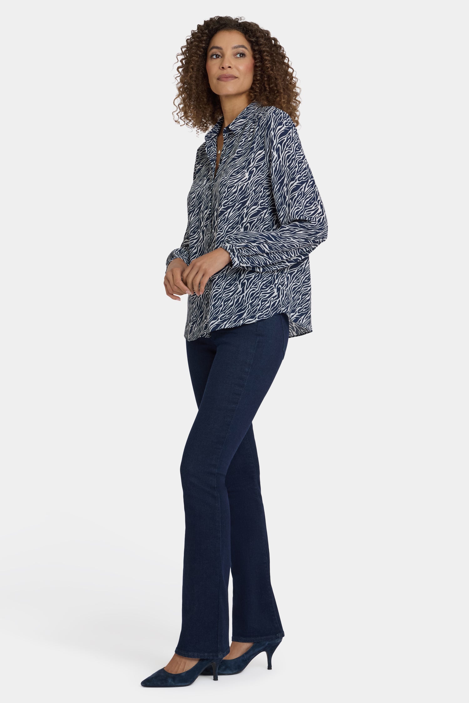 NYDJ Modern Blouse  - Vintage Zebra