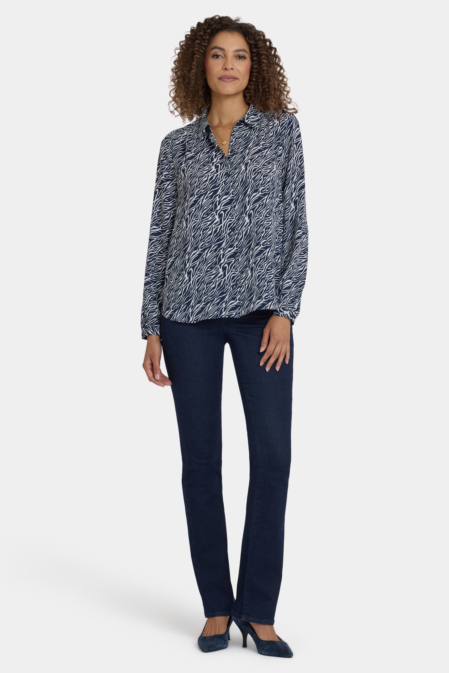 NYDJ Modern Blouse  - Vintage Zebra