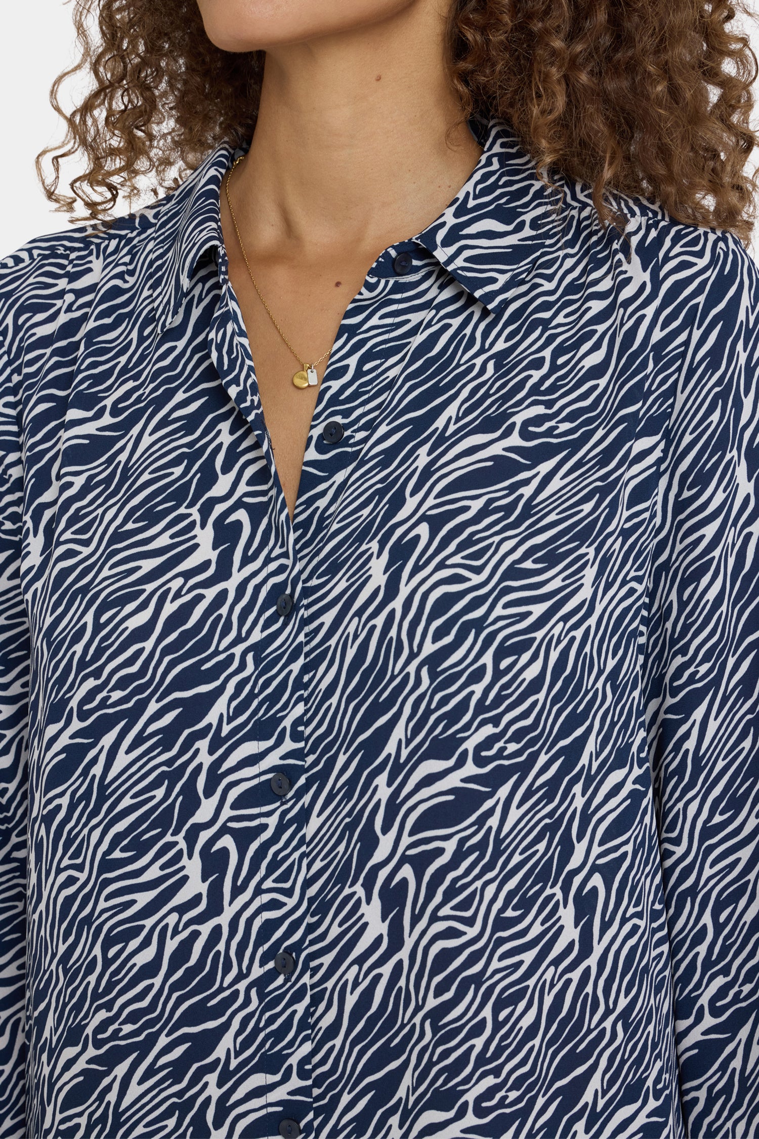 NYDJ Modern Blouse  - Vintage Zebra