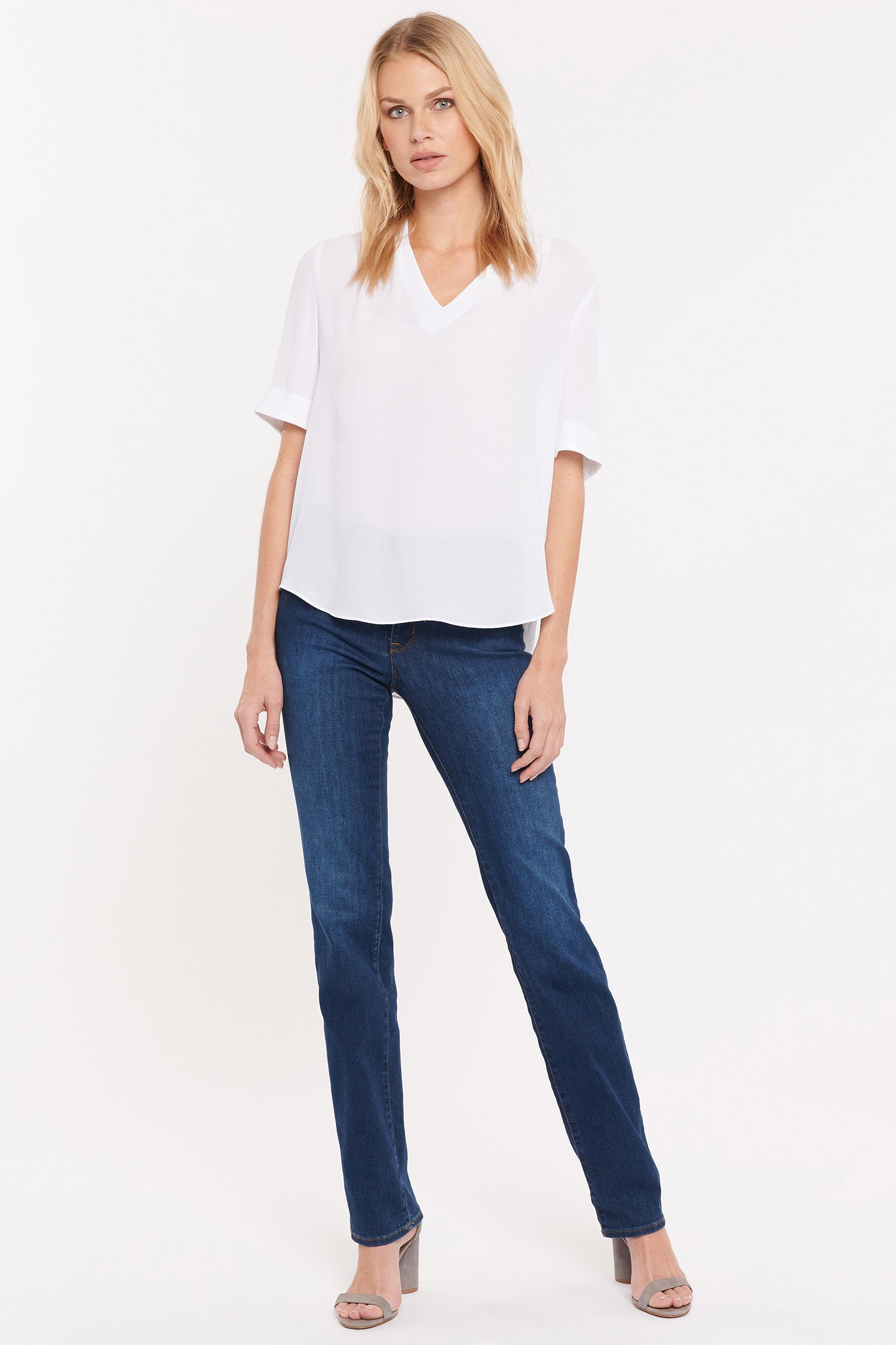 NYDJ Charming Top  - Optic White