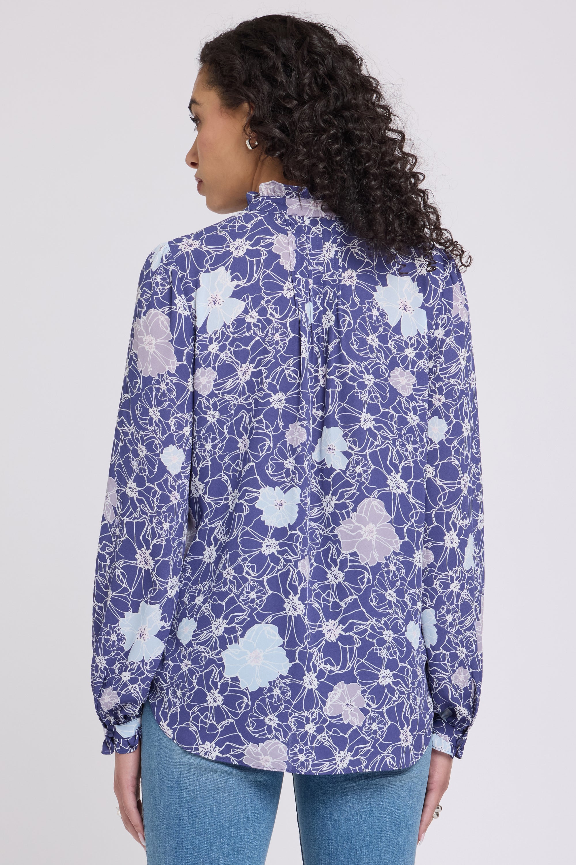 NYDJ Pleated Front Tunic  - Poppies at Dusk