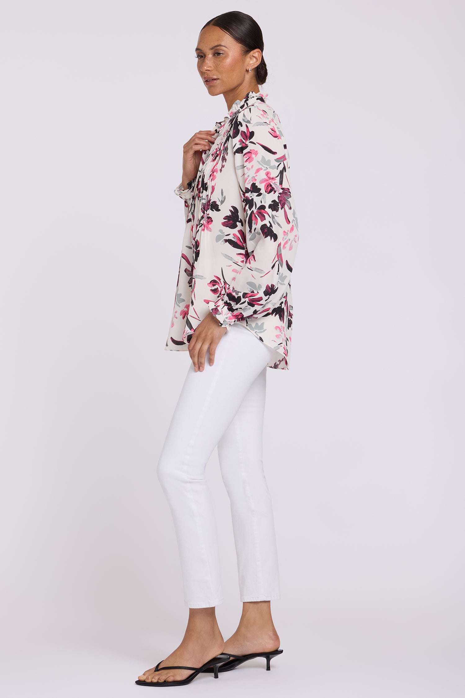 NYDJ Pleated Front Tunic  - Starlight Garden
