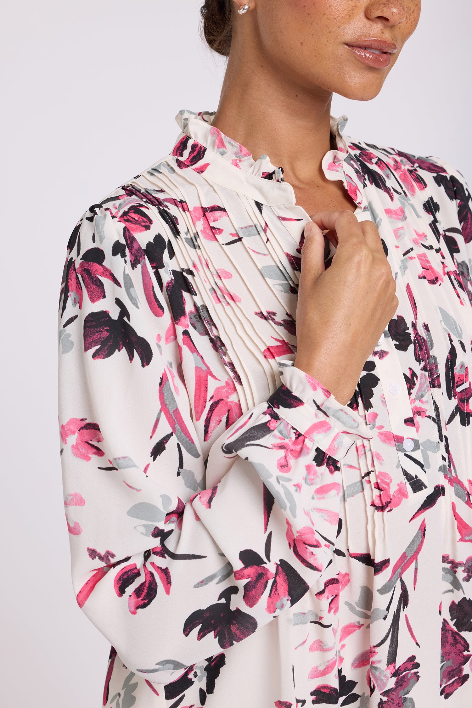 NYDJ Pleated Front Tunic  - Starlight Garden