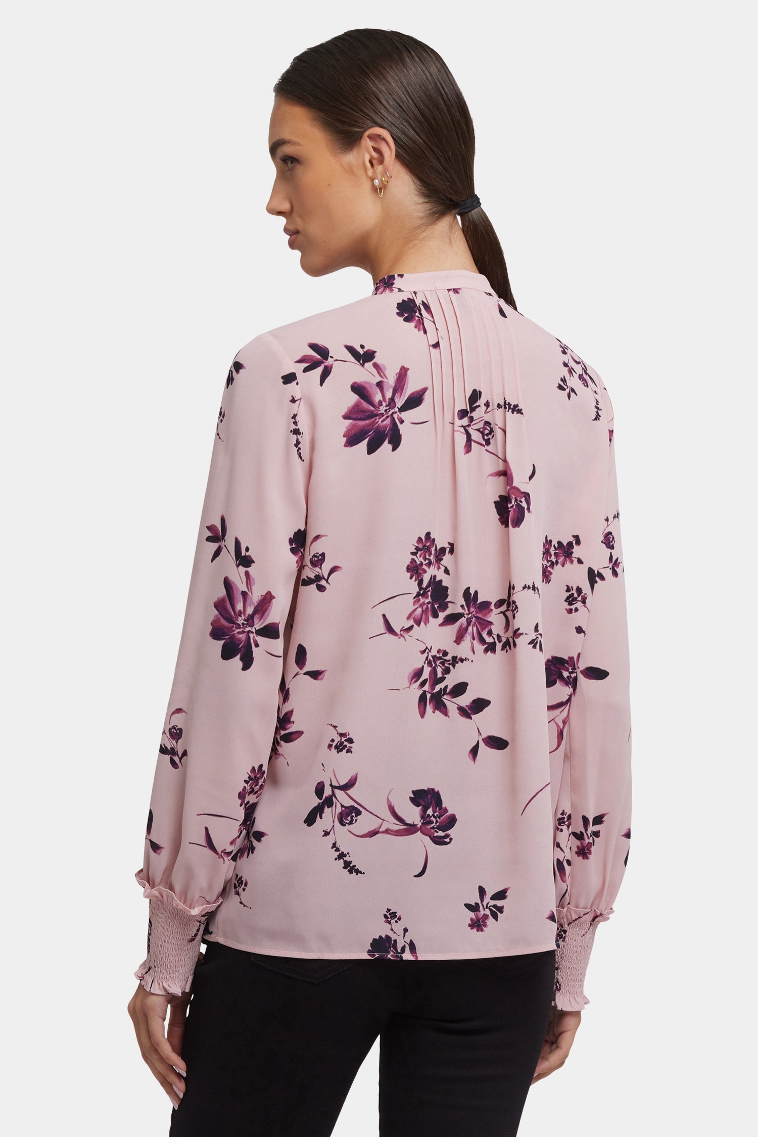 NYDJ Pleated Peasant Blouse  - Petit Palais