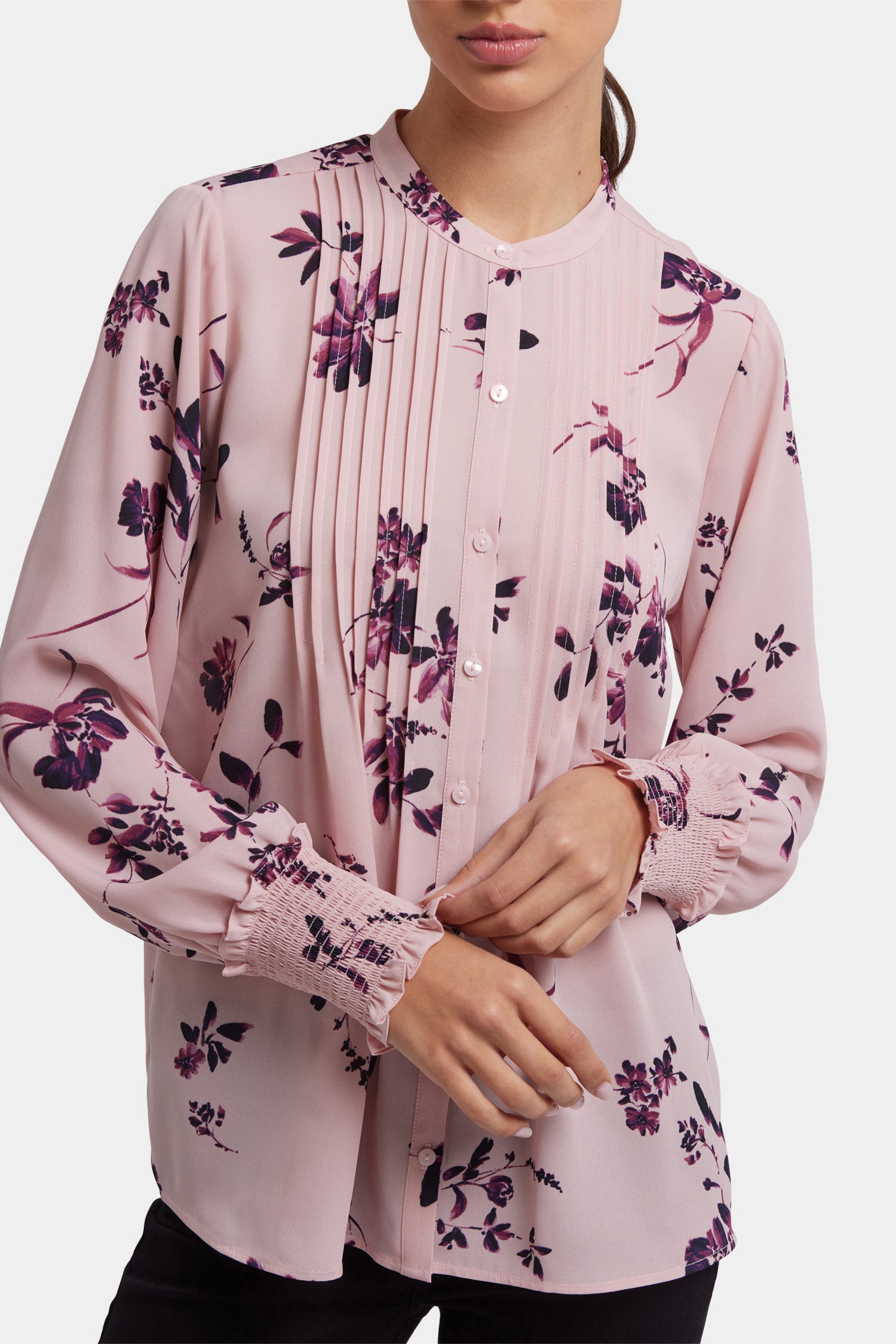 NYDJ Pleated Peasant Blouse  - Petit Palais