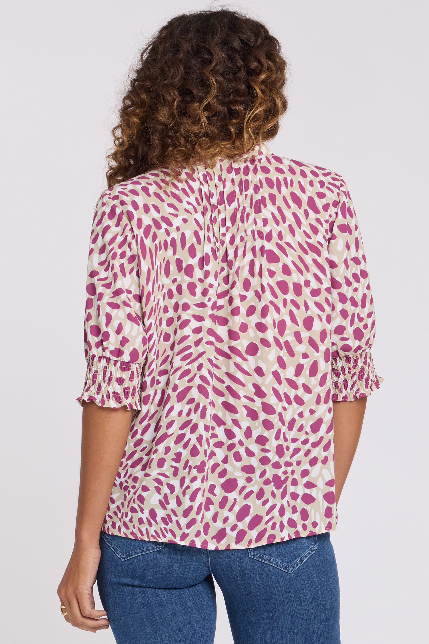 NYDJ Pleated Short Sleeved Blouse  - Sandcastles