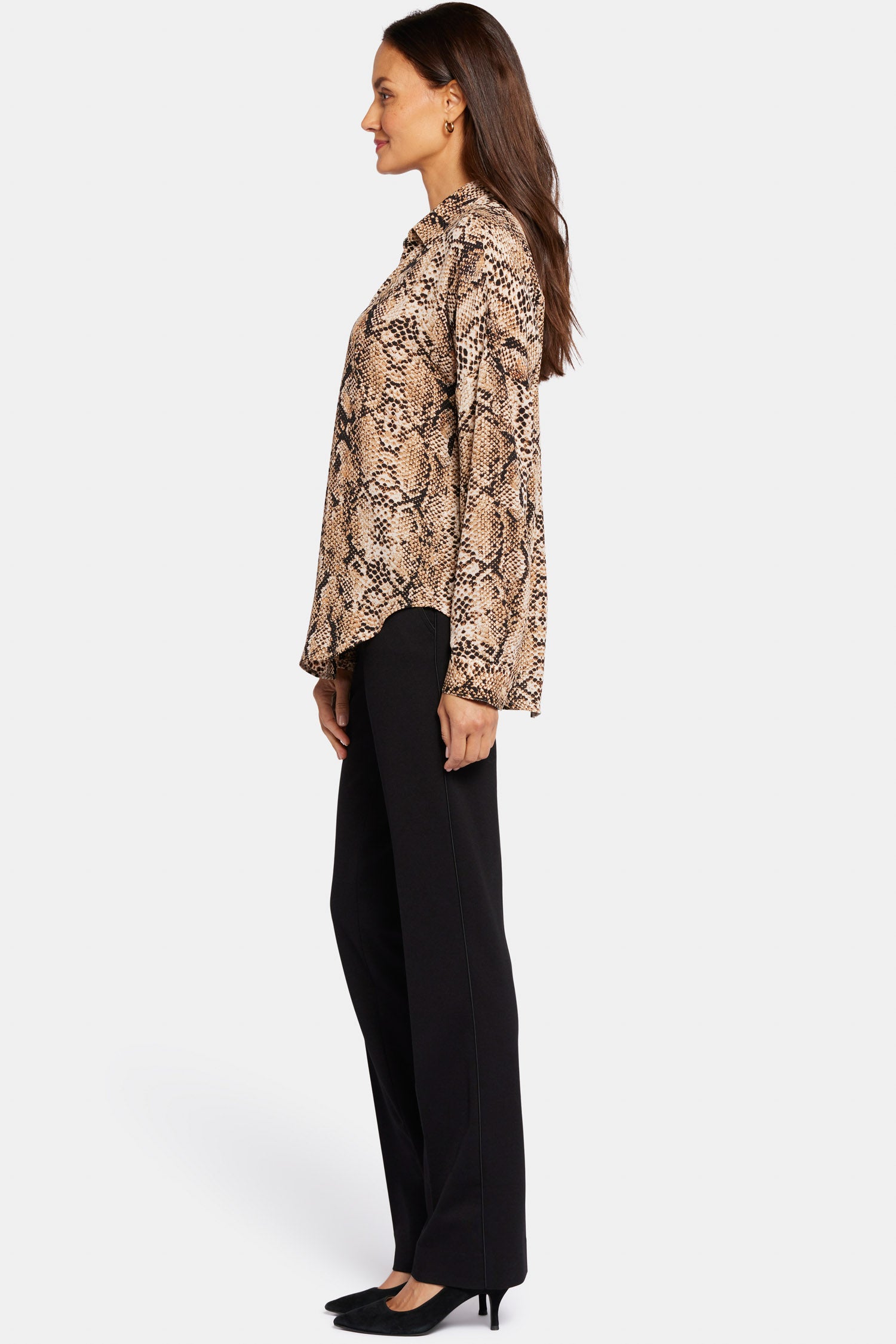 NYDJ Becky Blouse  - Victorian Python Pink Taupe