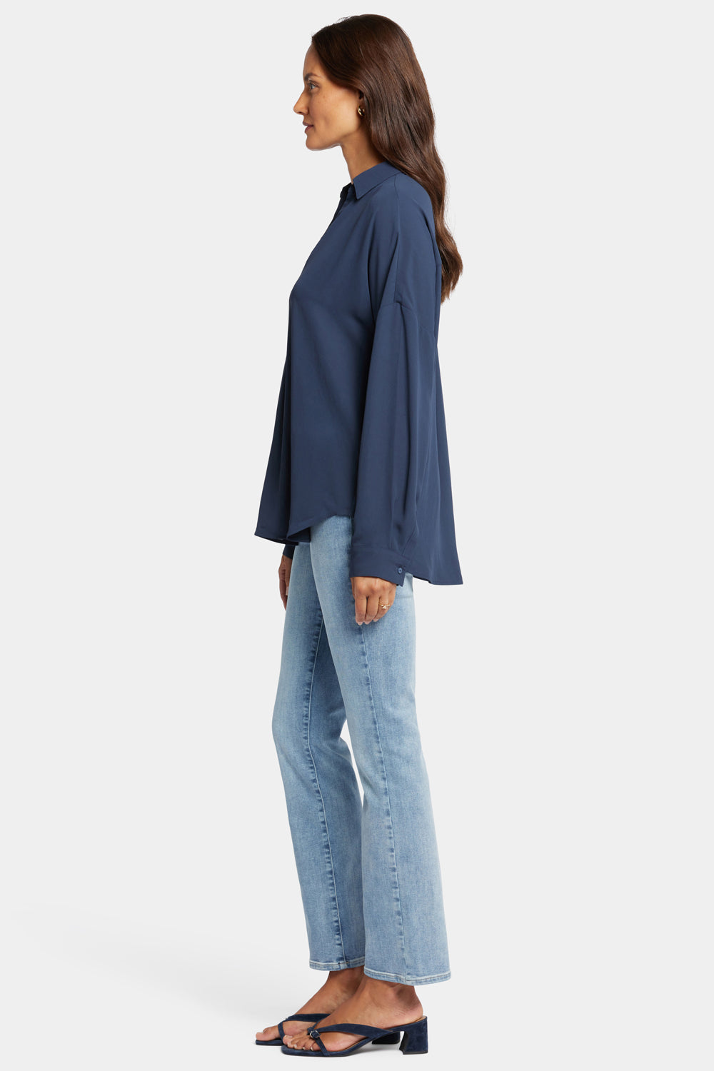 NYDJ Becky Blouse  - Oxford Navy