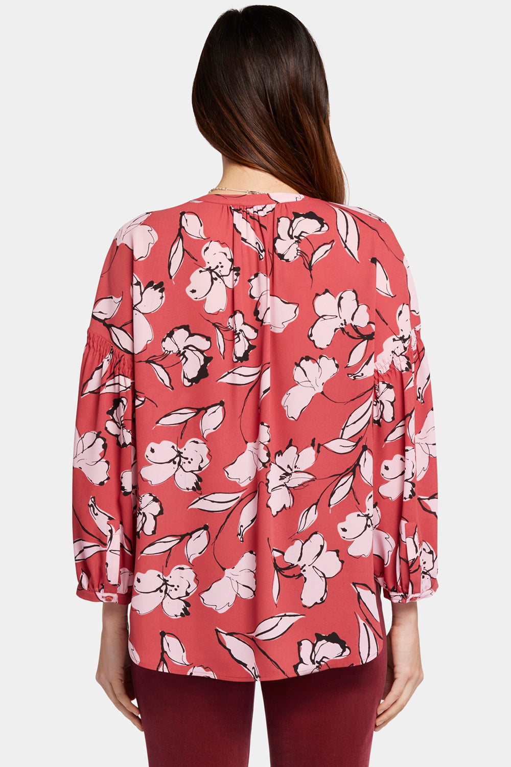 NYDJ Paulina Peasant Blouse  - Bountiful