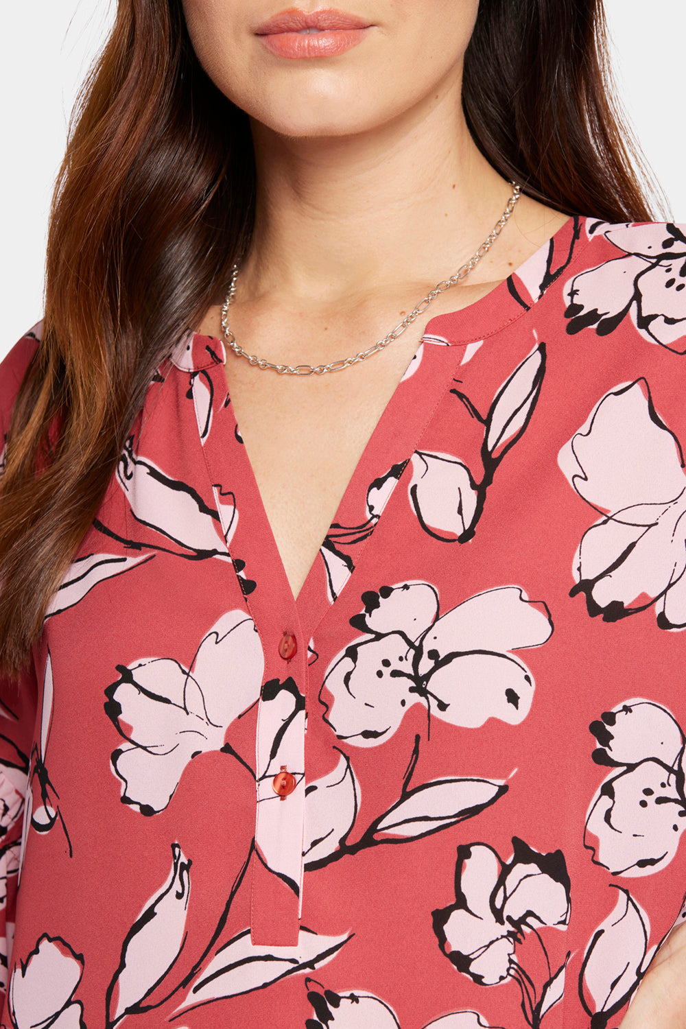 NYDJ Paulina Peasant Blouse  - Bountiful