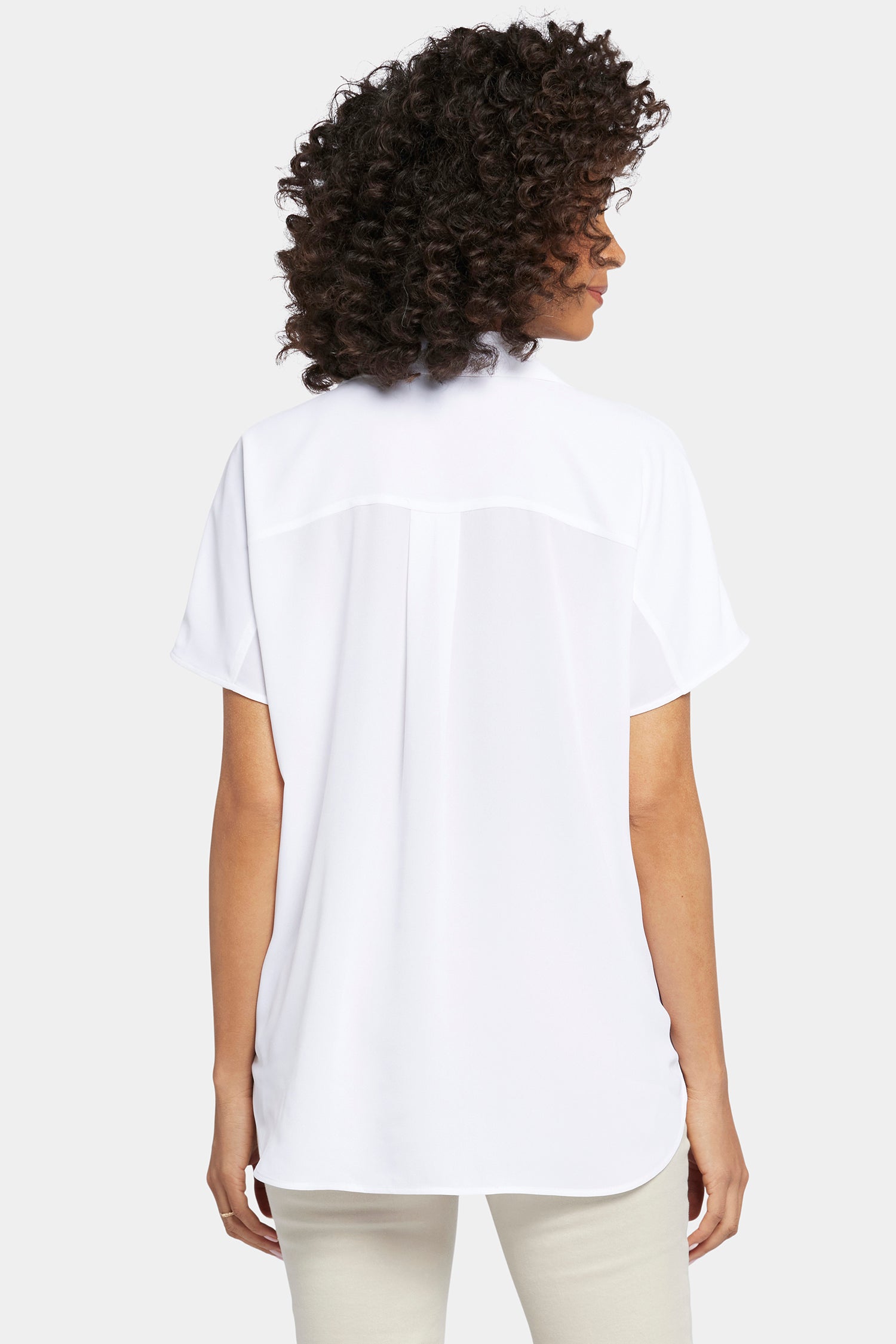 NYDJ Becky Short Sleeved Blouse  - Optic White