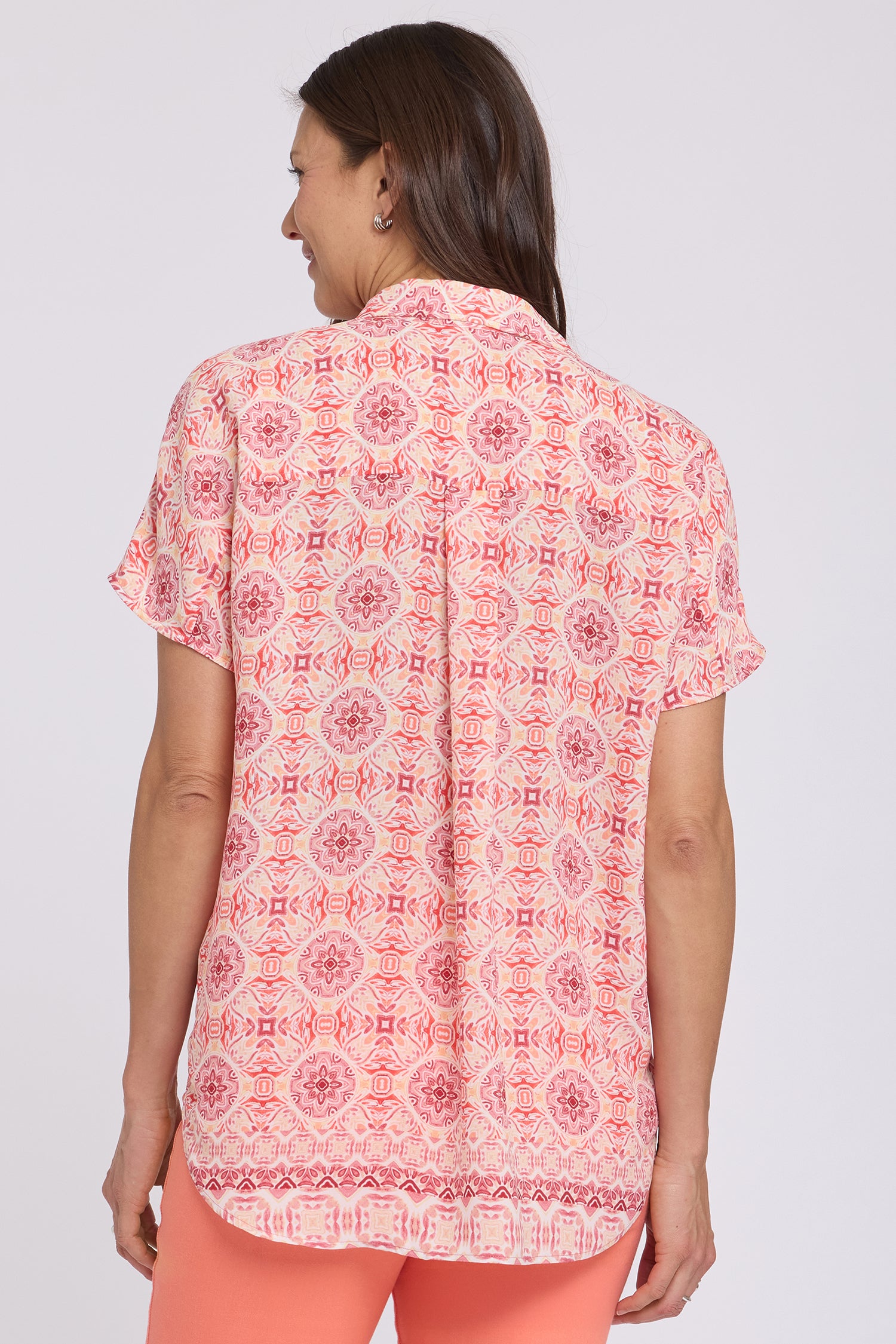 NYDJ Becky Short Sleeved Blouse  - The Paloma