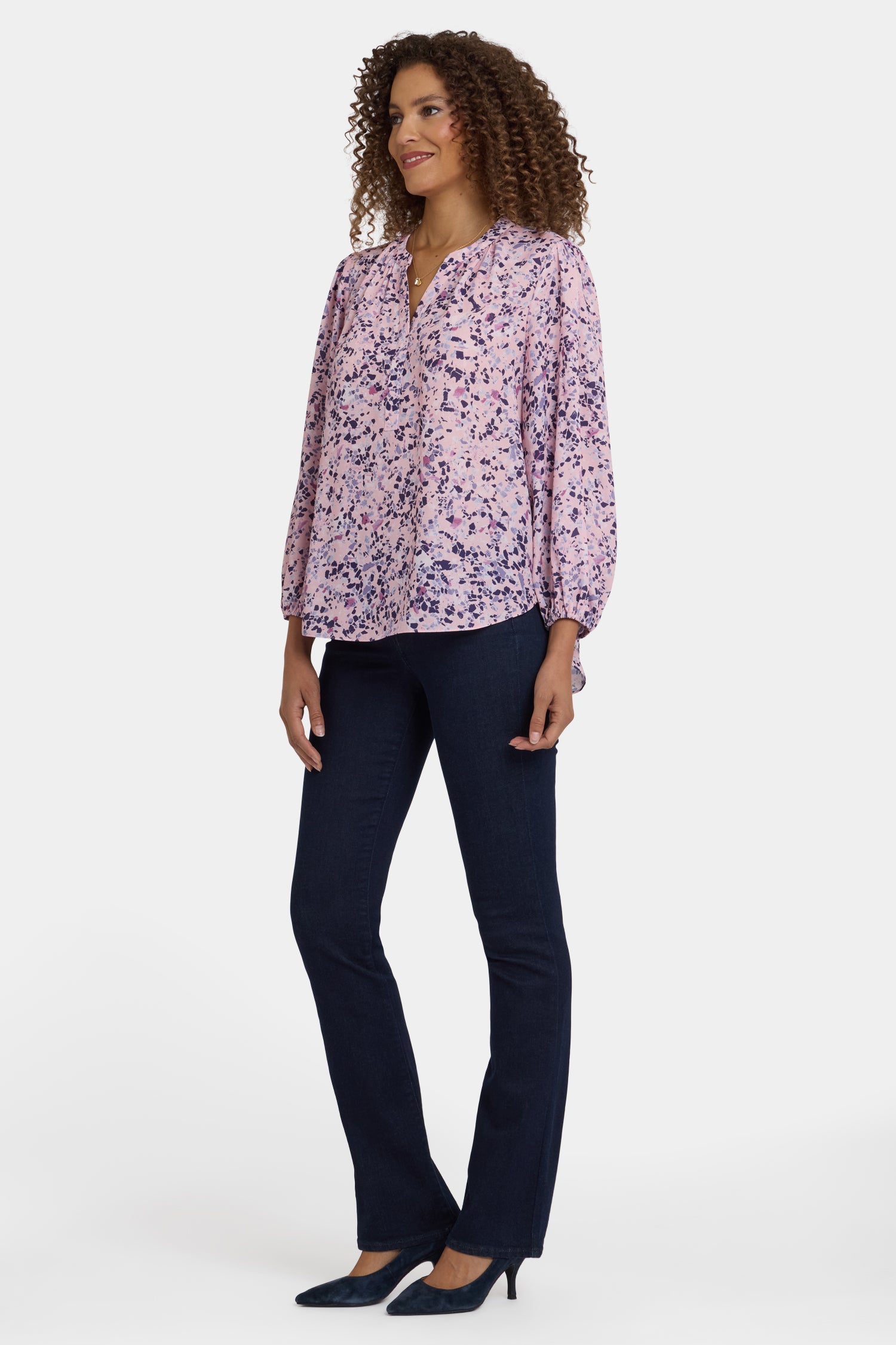 NYDJ Puff Sleeved Popover Top  - Parc Monceau