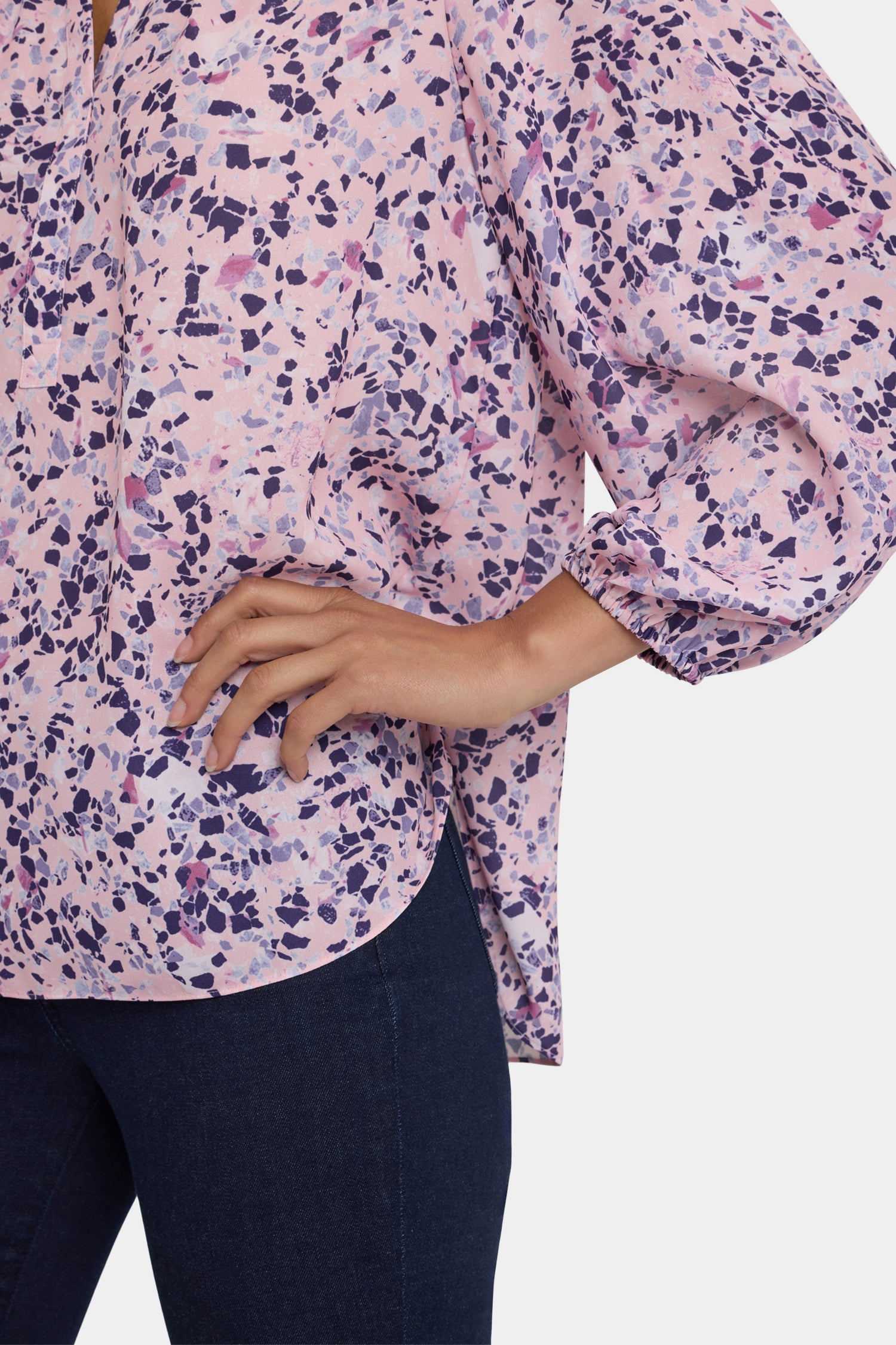 NYDJ Puff Sleeved Popover Top  - Parc Monceau