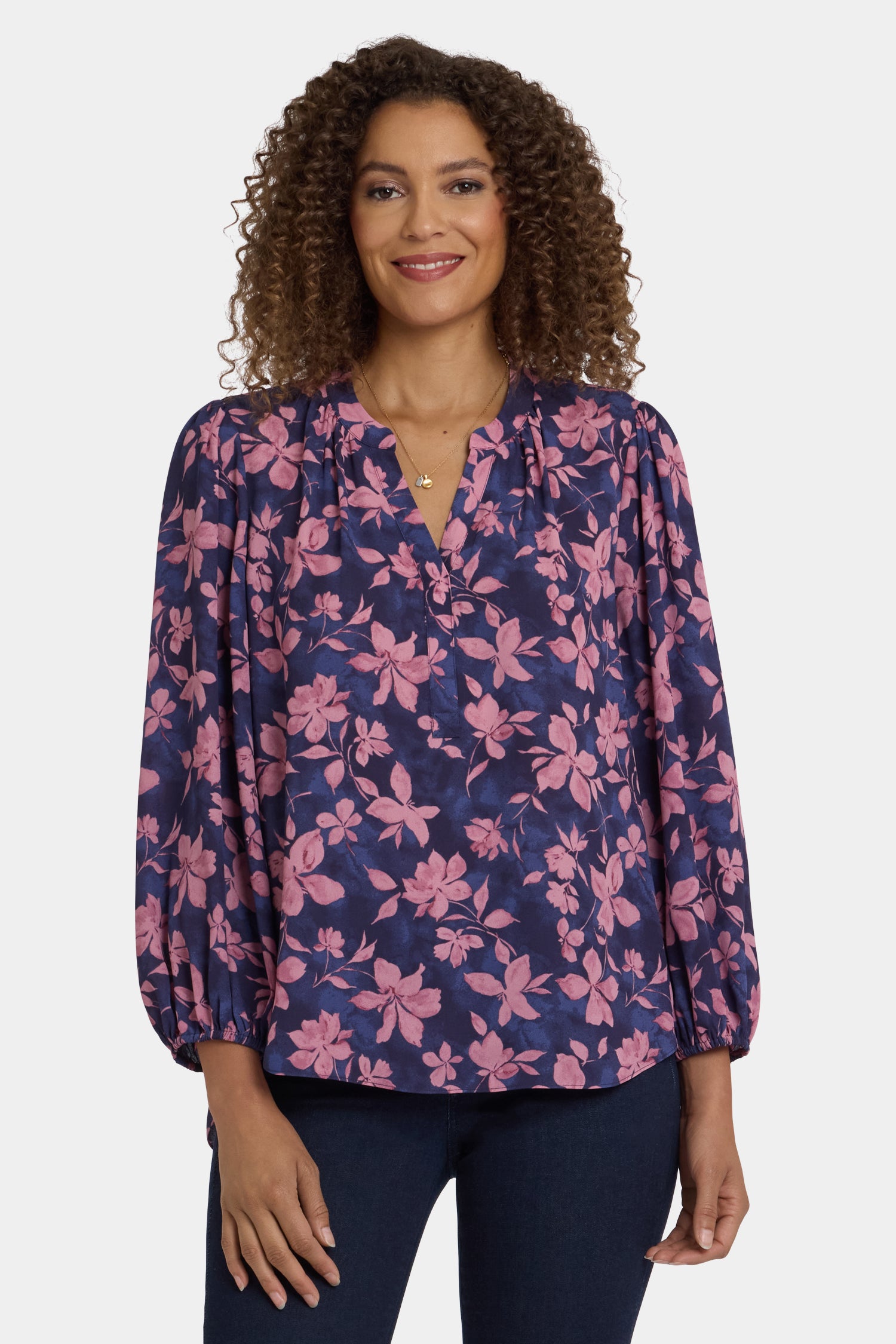 NYDJ Puff Sleeved Popover Top  - Felicita