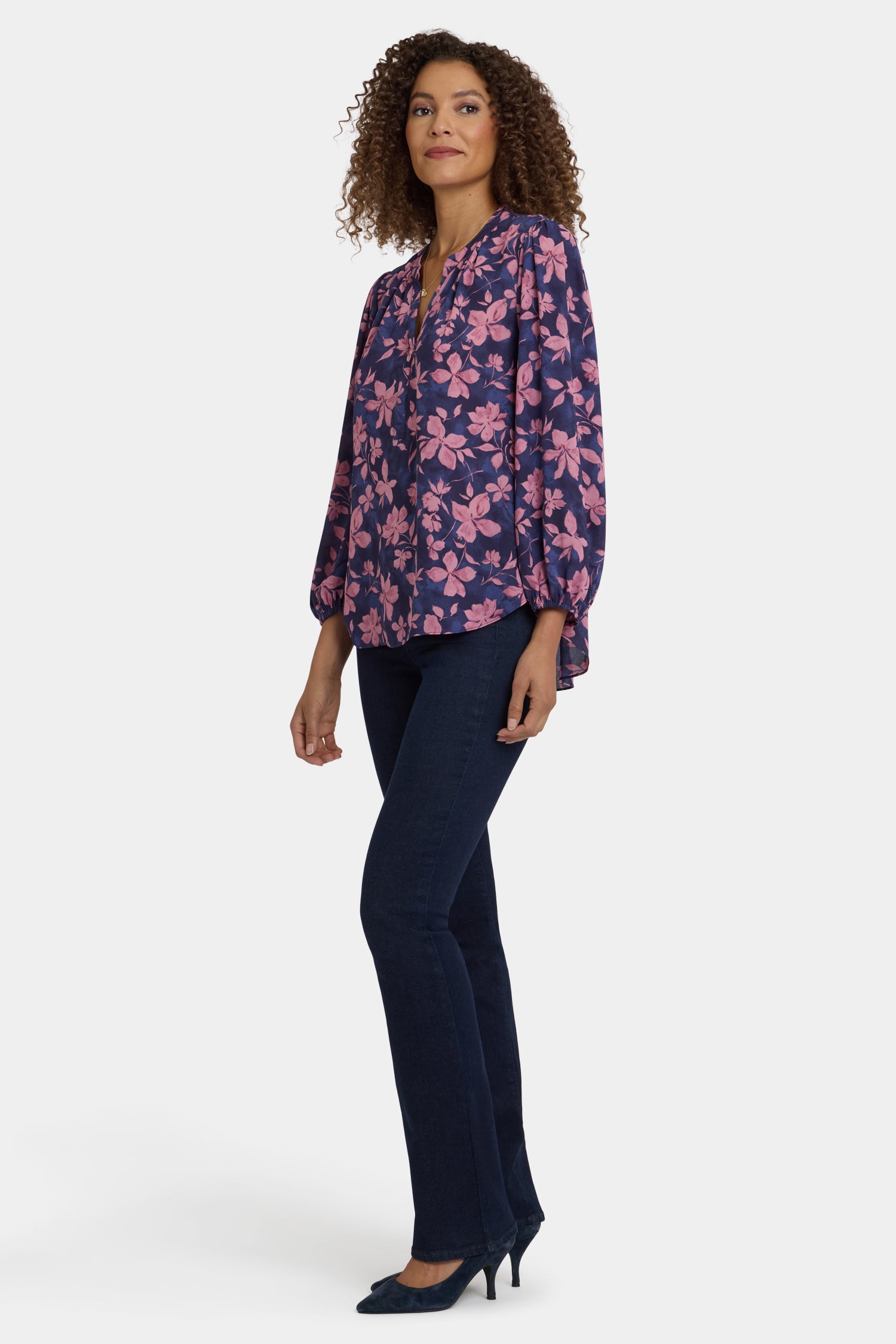 NYDJ Puff Sleeved Popover Top  - Felicita