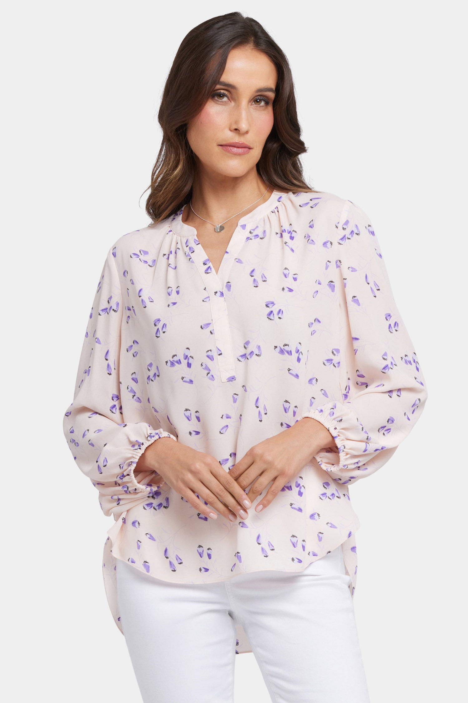 NYDJ Puff Sleeved Popover Top  - Serra de Mar