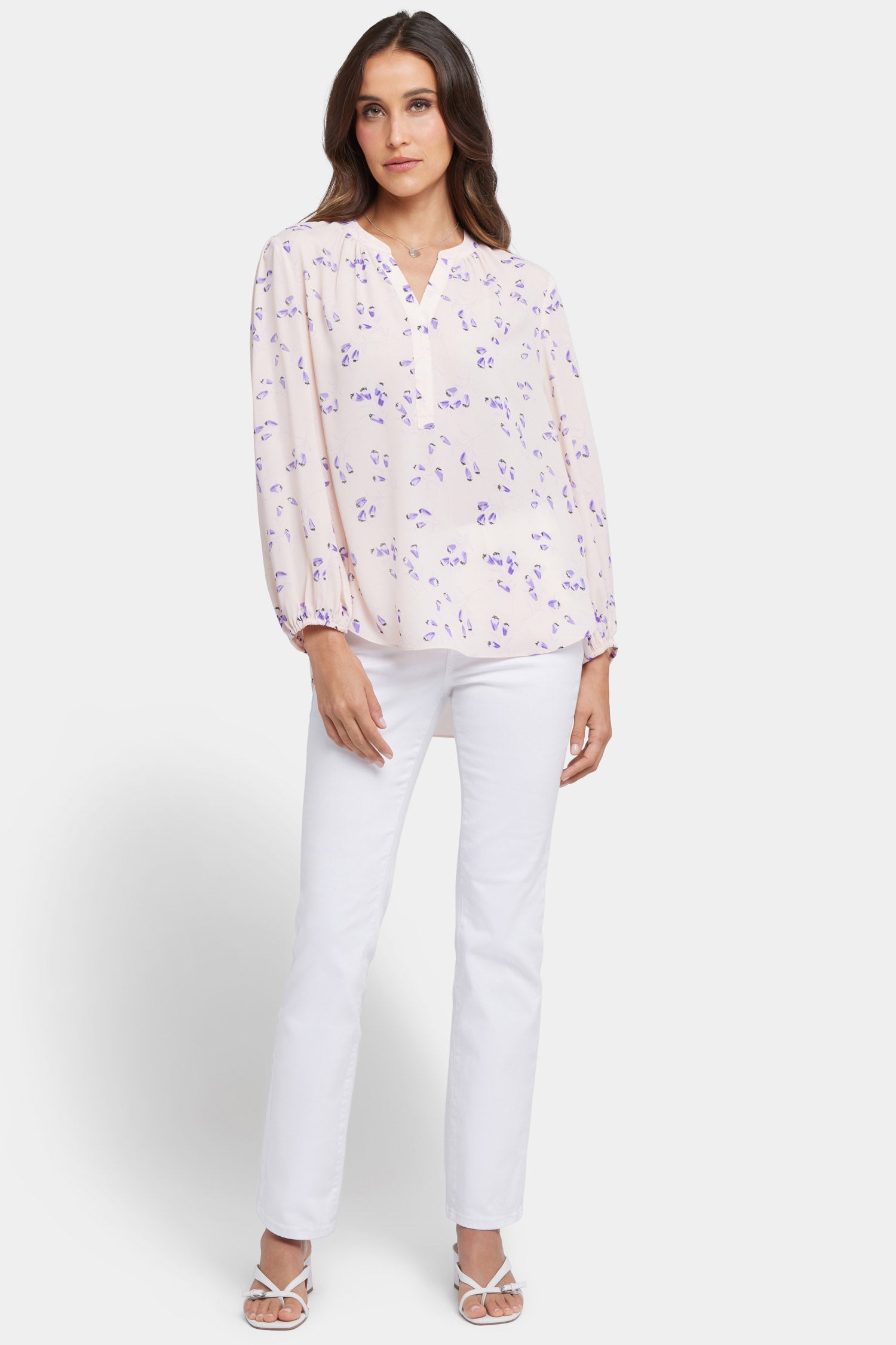NYDJ Puff Sleeved Popover Top  - Serra de Mar