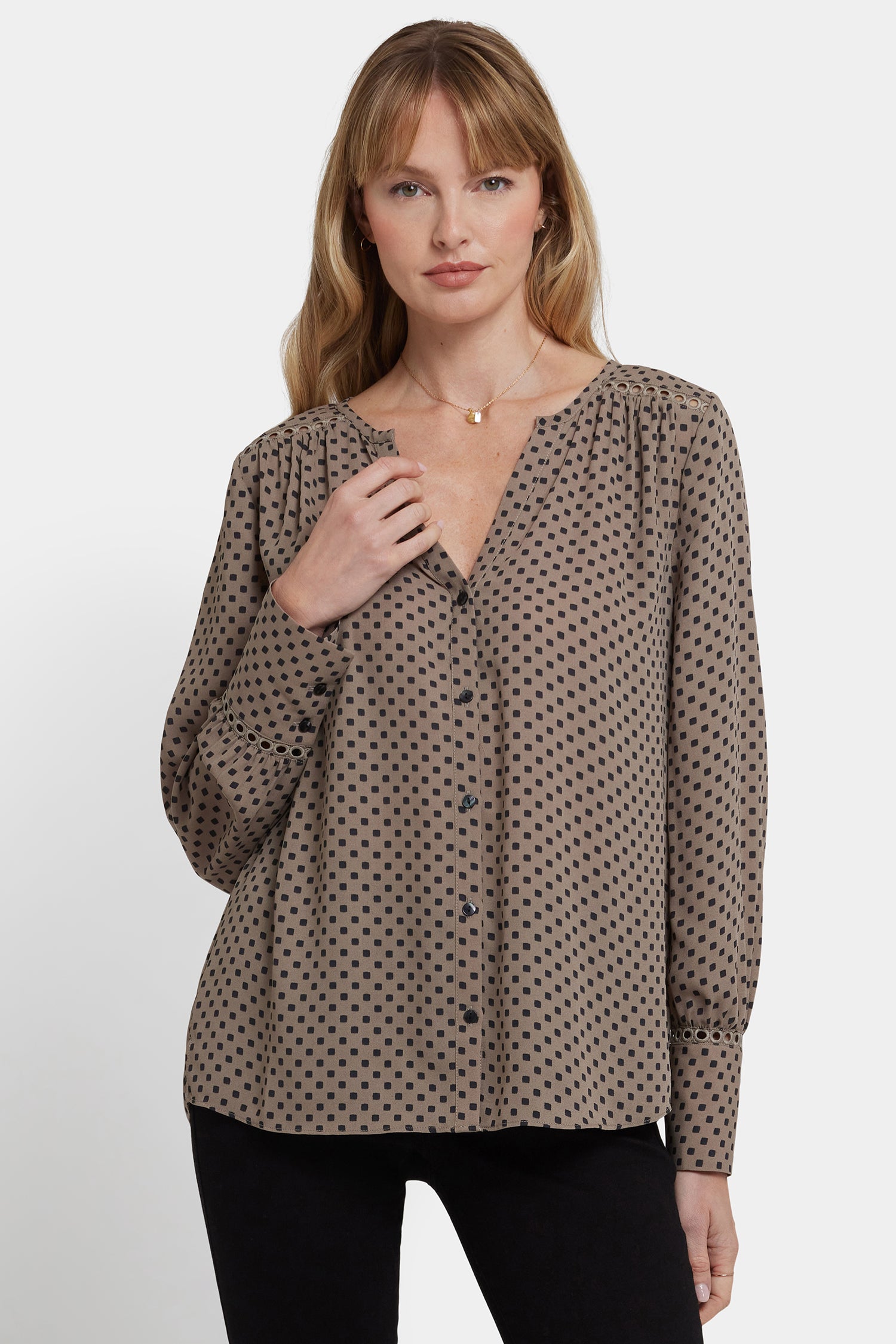 NYDJ Liliana Peasant Blouse  - Capucine Dots