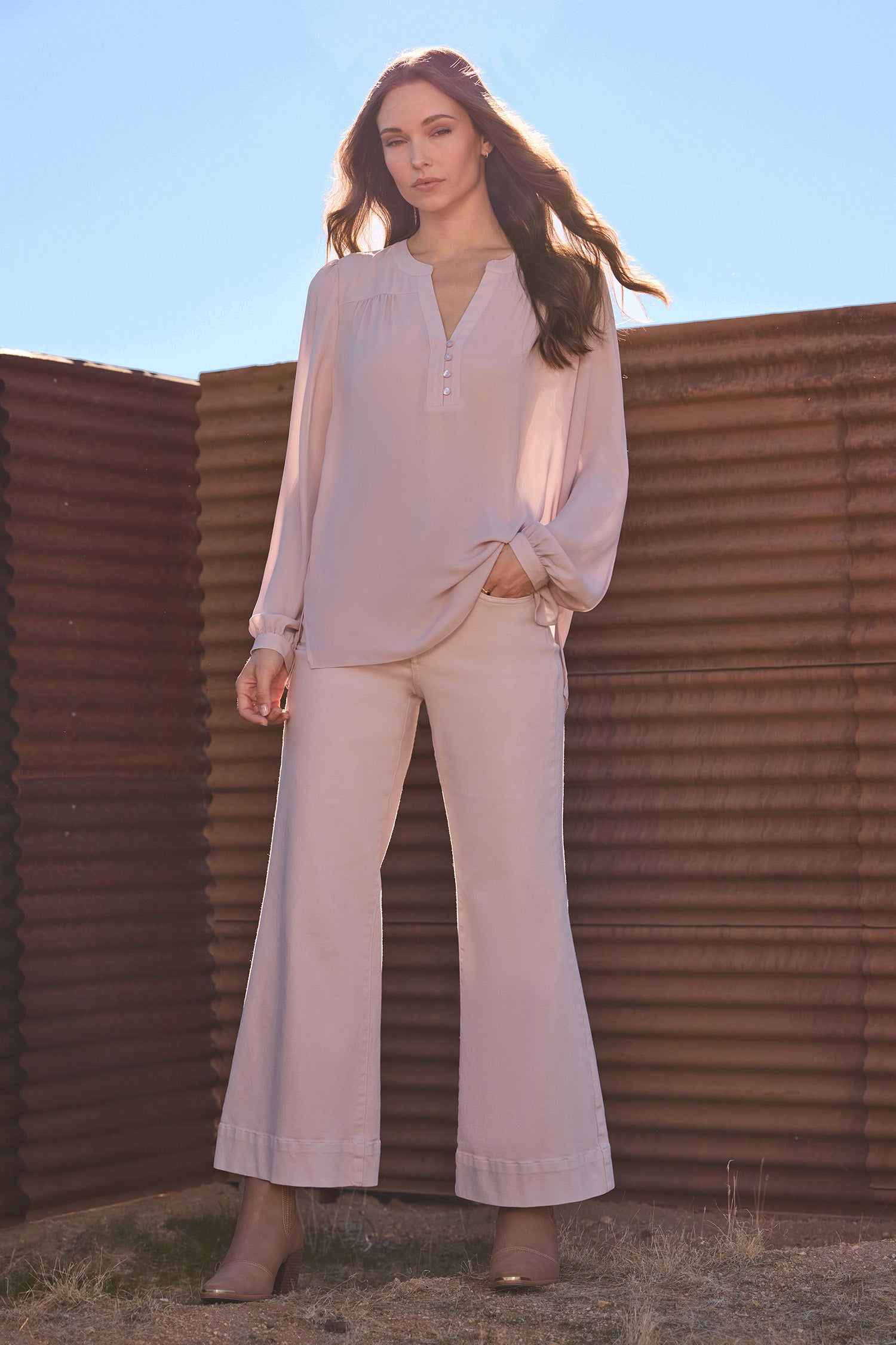 NYDJ Trinity Blouse  - Rock Flower