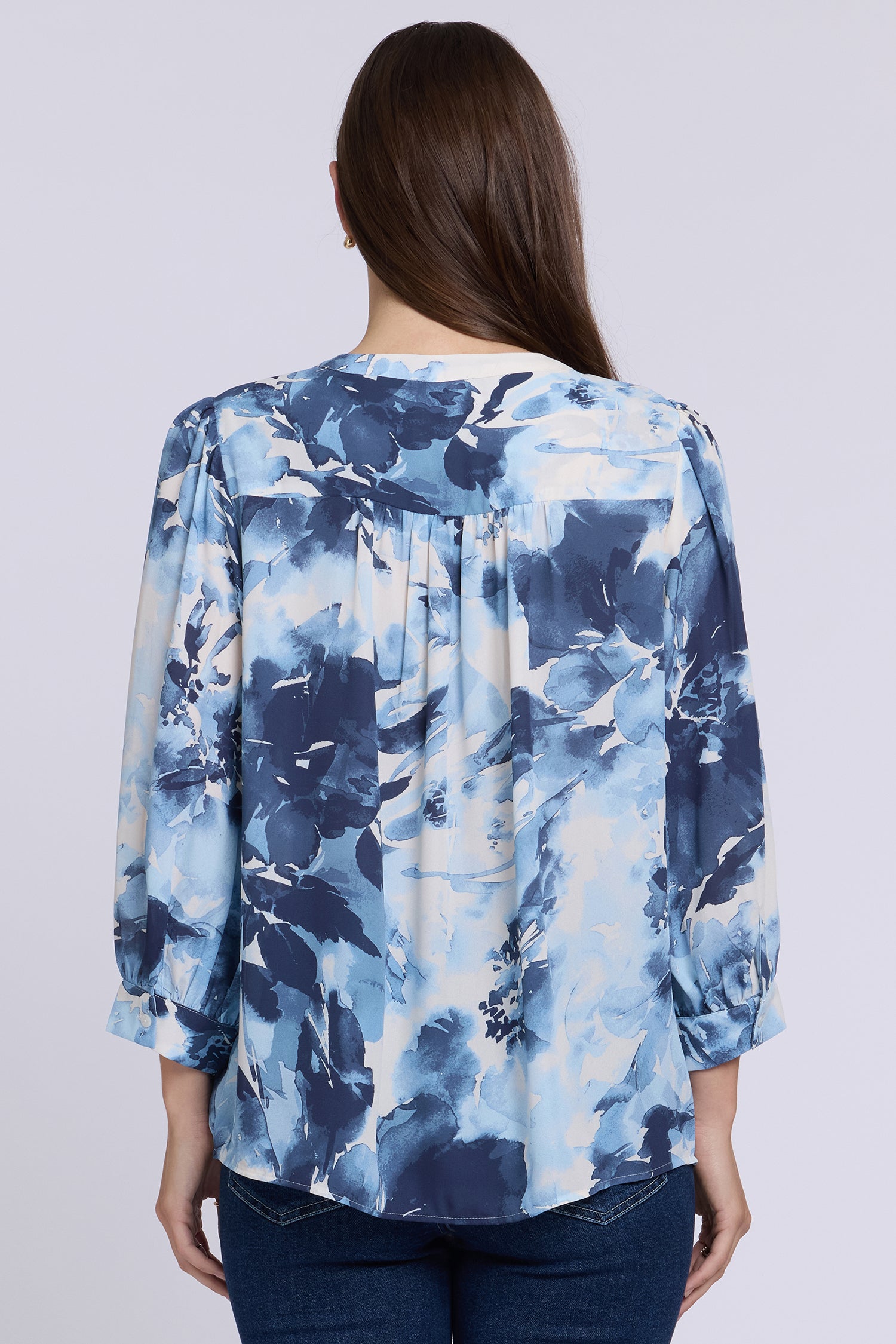 NYDJ Bonnie Blouse  - Lily Garden Indigo