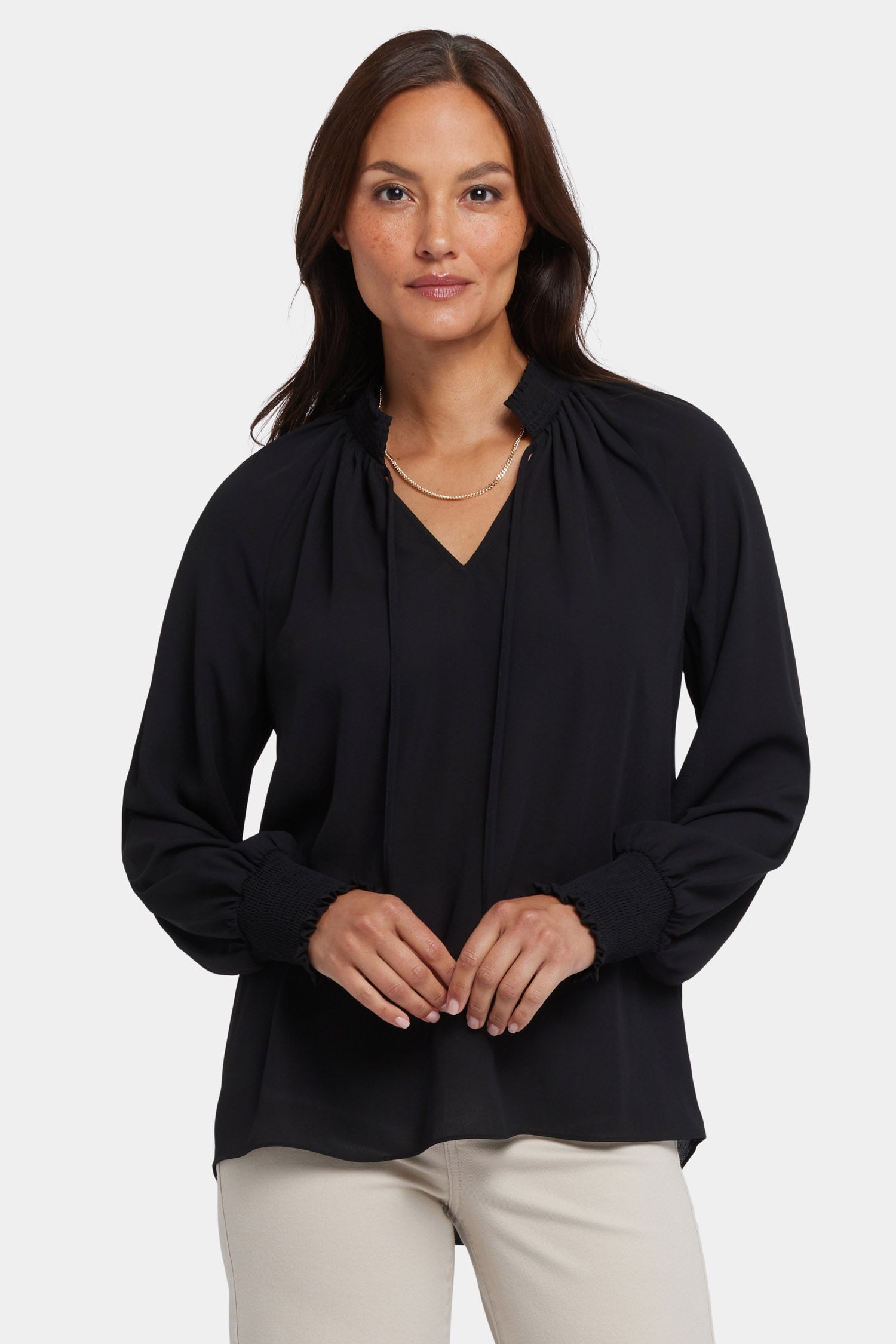 NYDJ Gemma Blouse  - Black