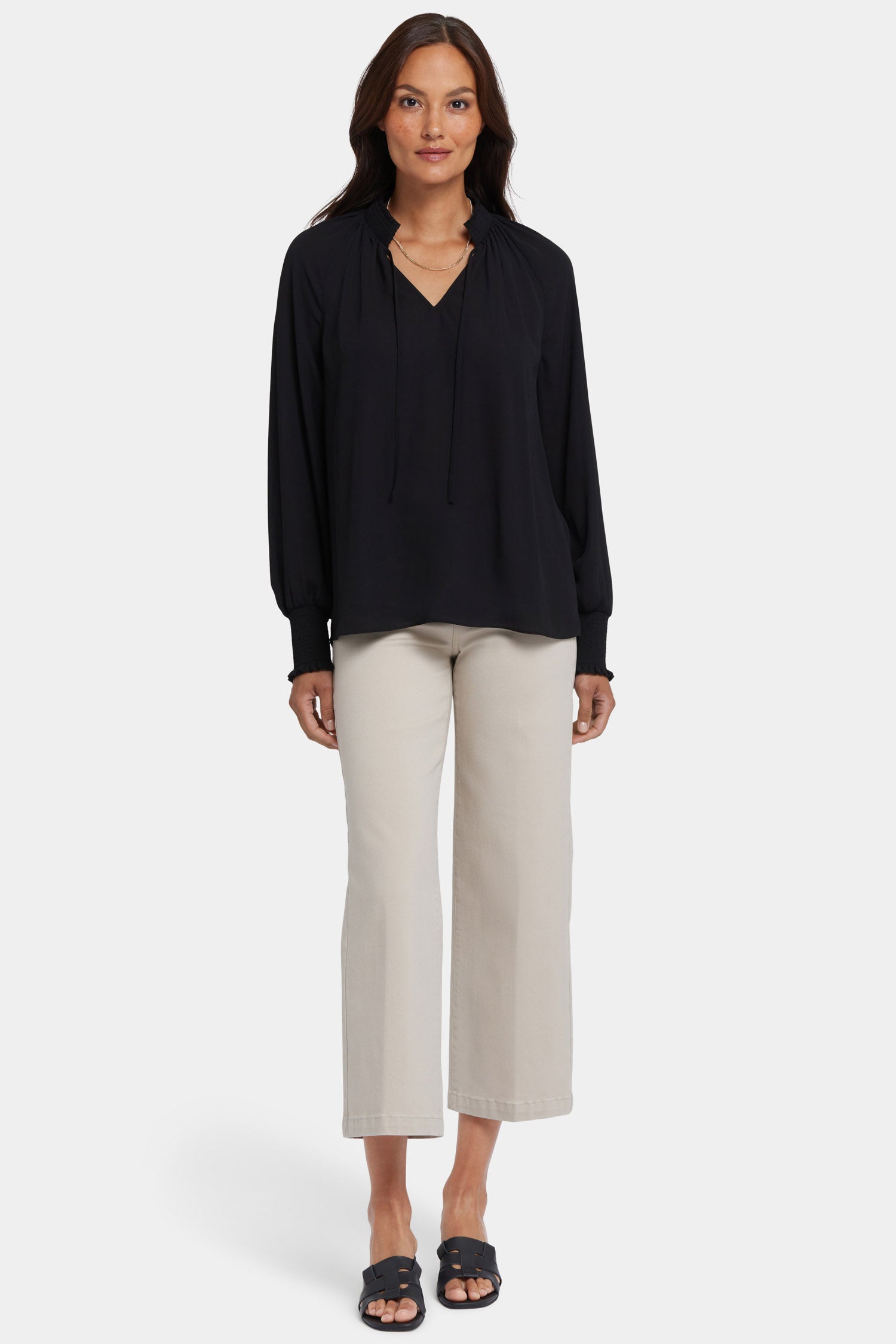 NYDJ Gemma Blouse  - Black
