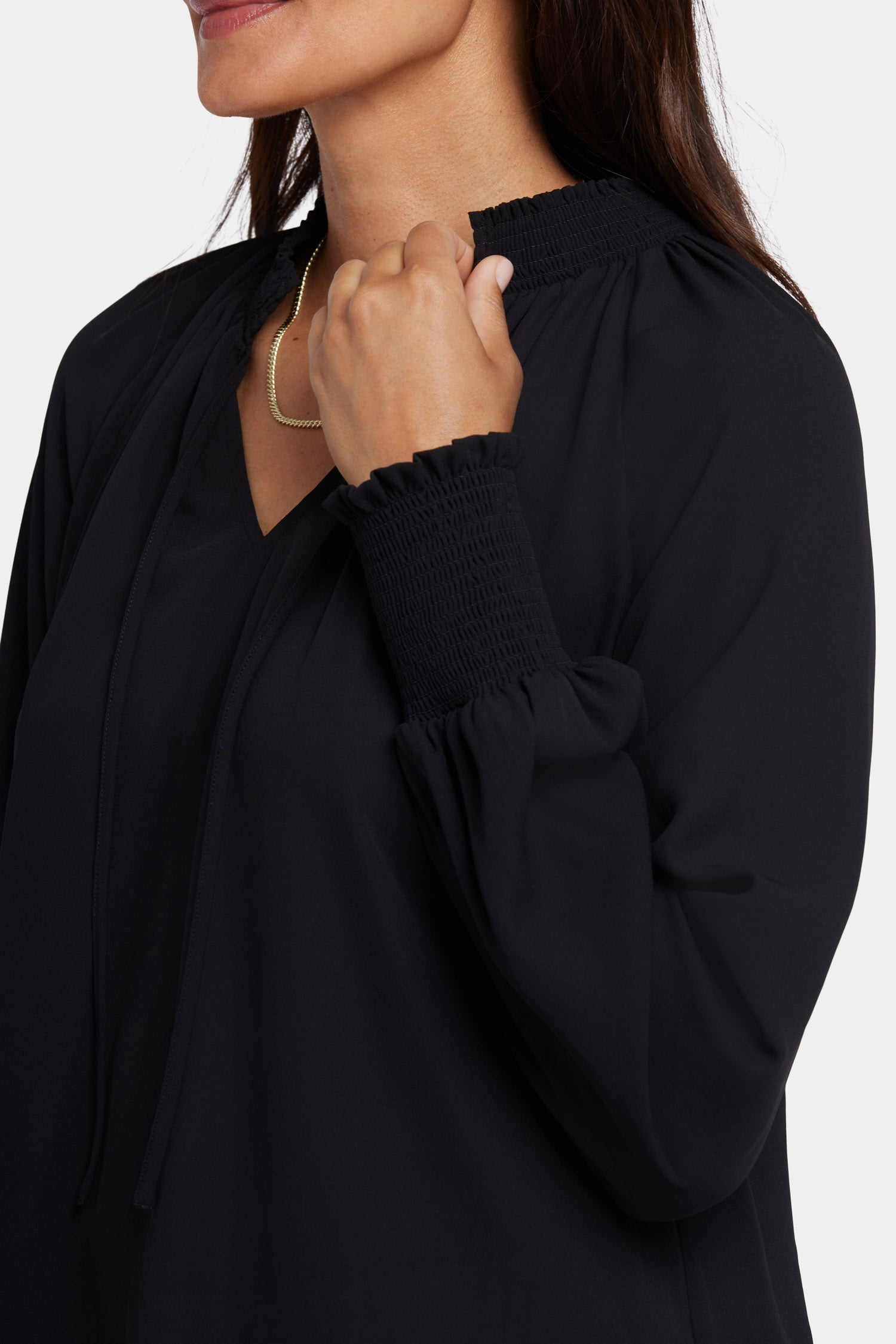 NYDJ Gemma Blouse  - Black