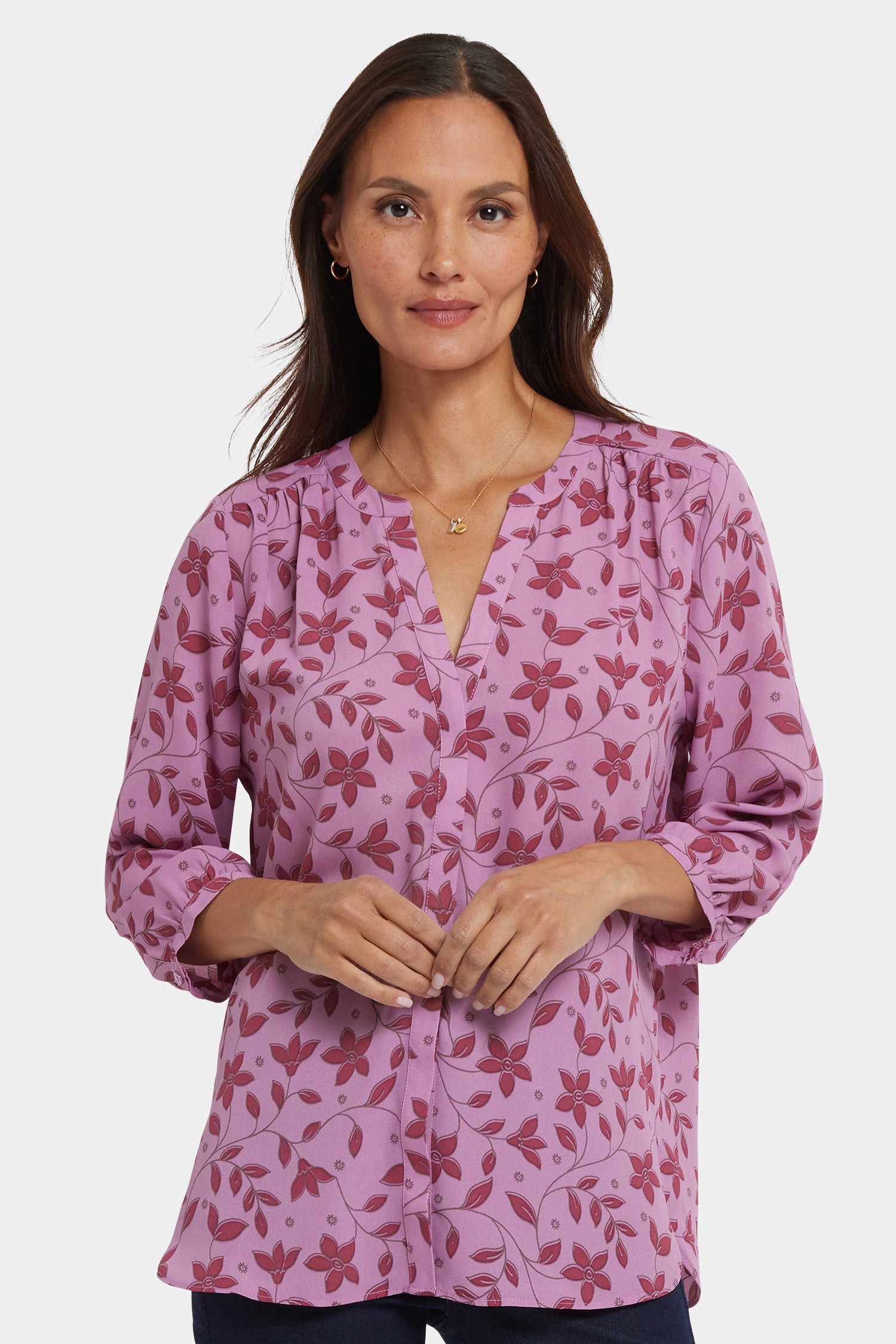 NYDJ Pintuck Blouse  - Chaillot