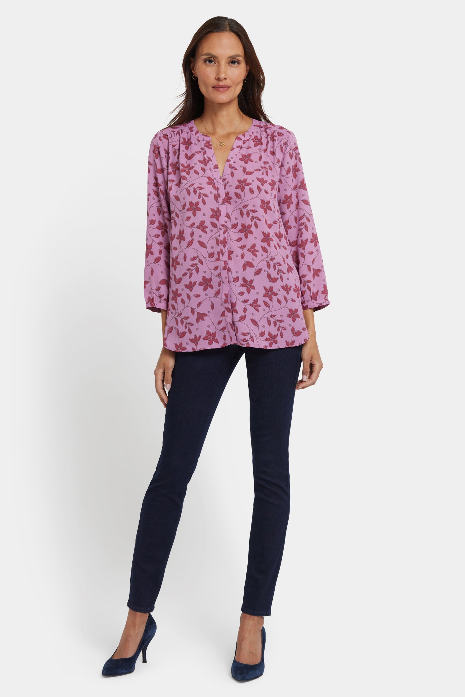 NYDJ Pintuck Blouse  - Chaillot