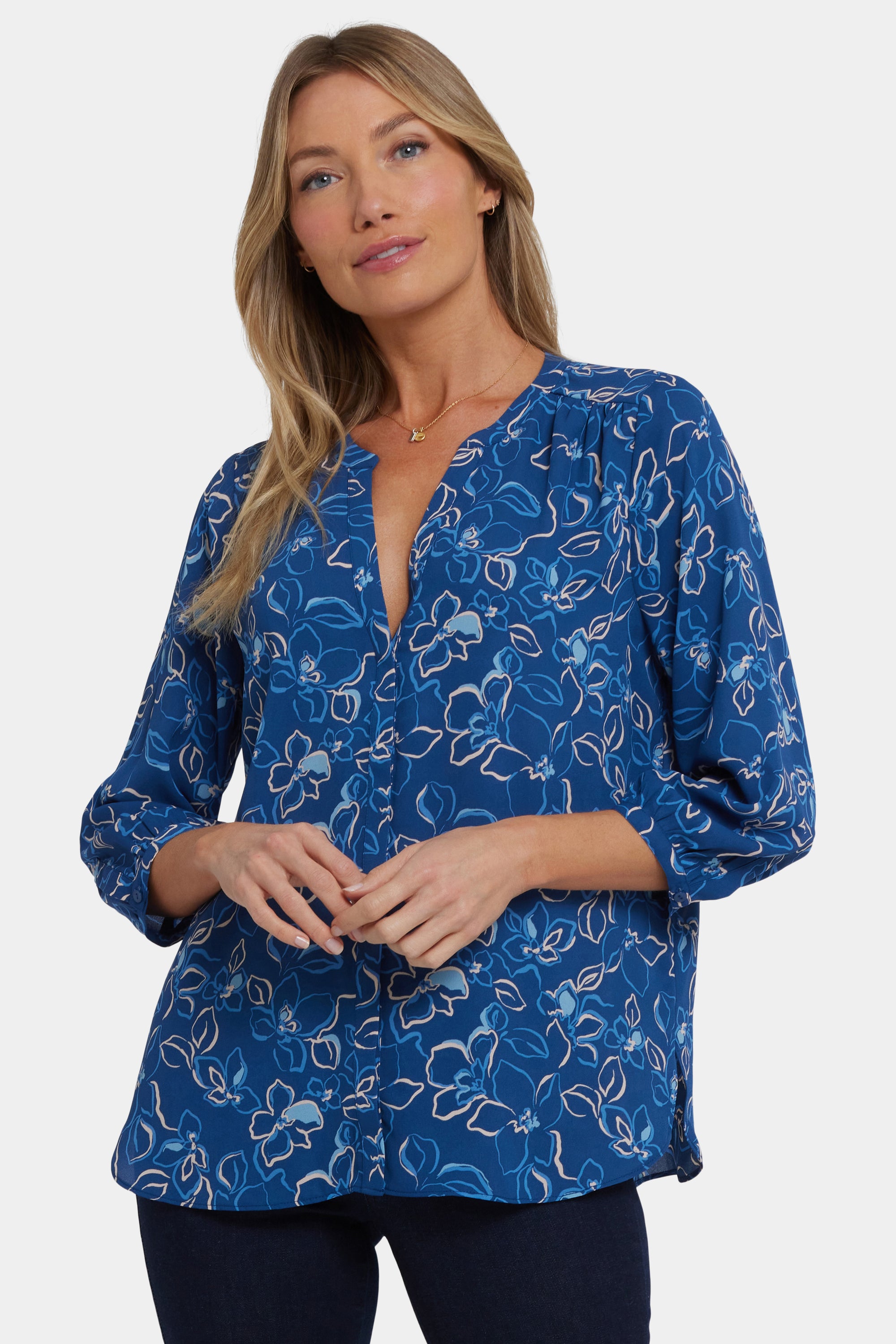 NYDJ Pintuck Blouse  - Fleur d'Yvette