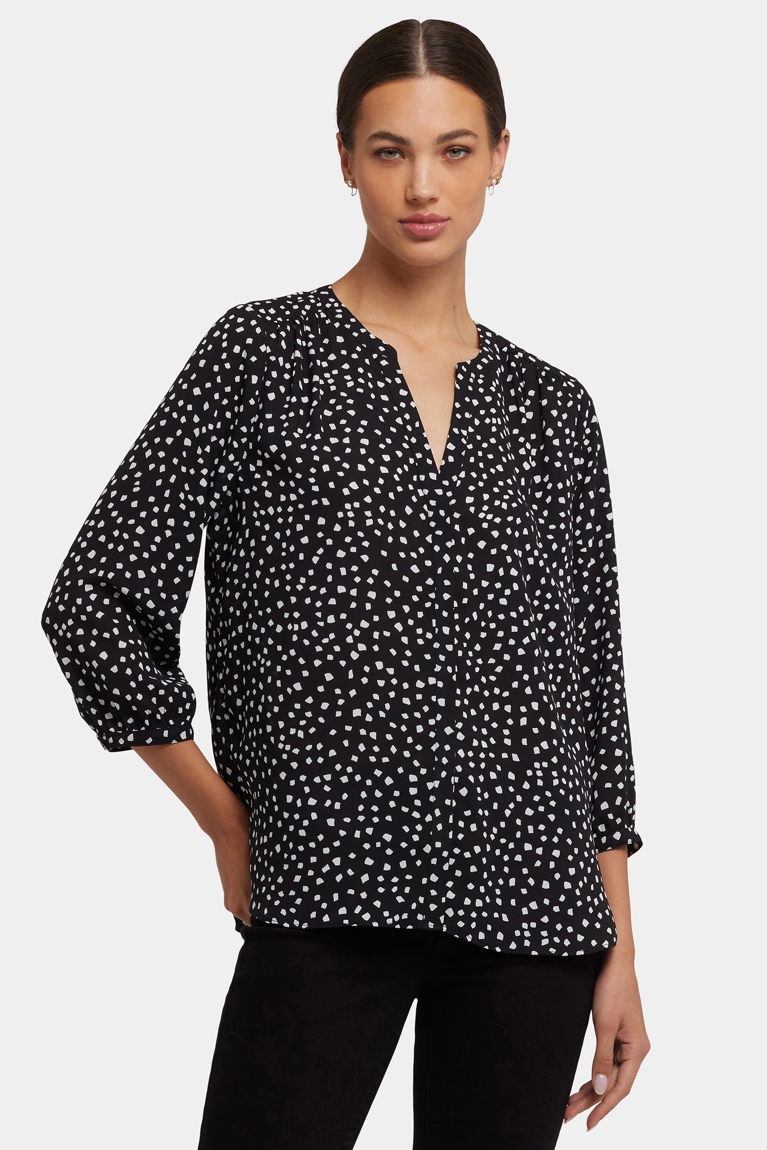 NYDJ Pintuck Blouse  - Francoise Dots