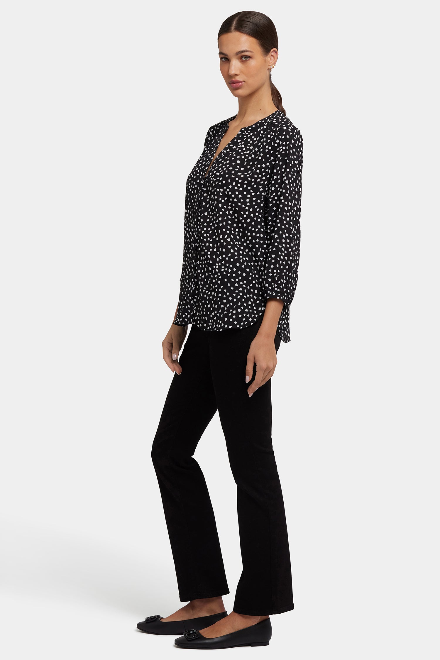 NYDJ Pintuck Blouse  - Francoise Dots
