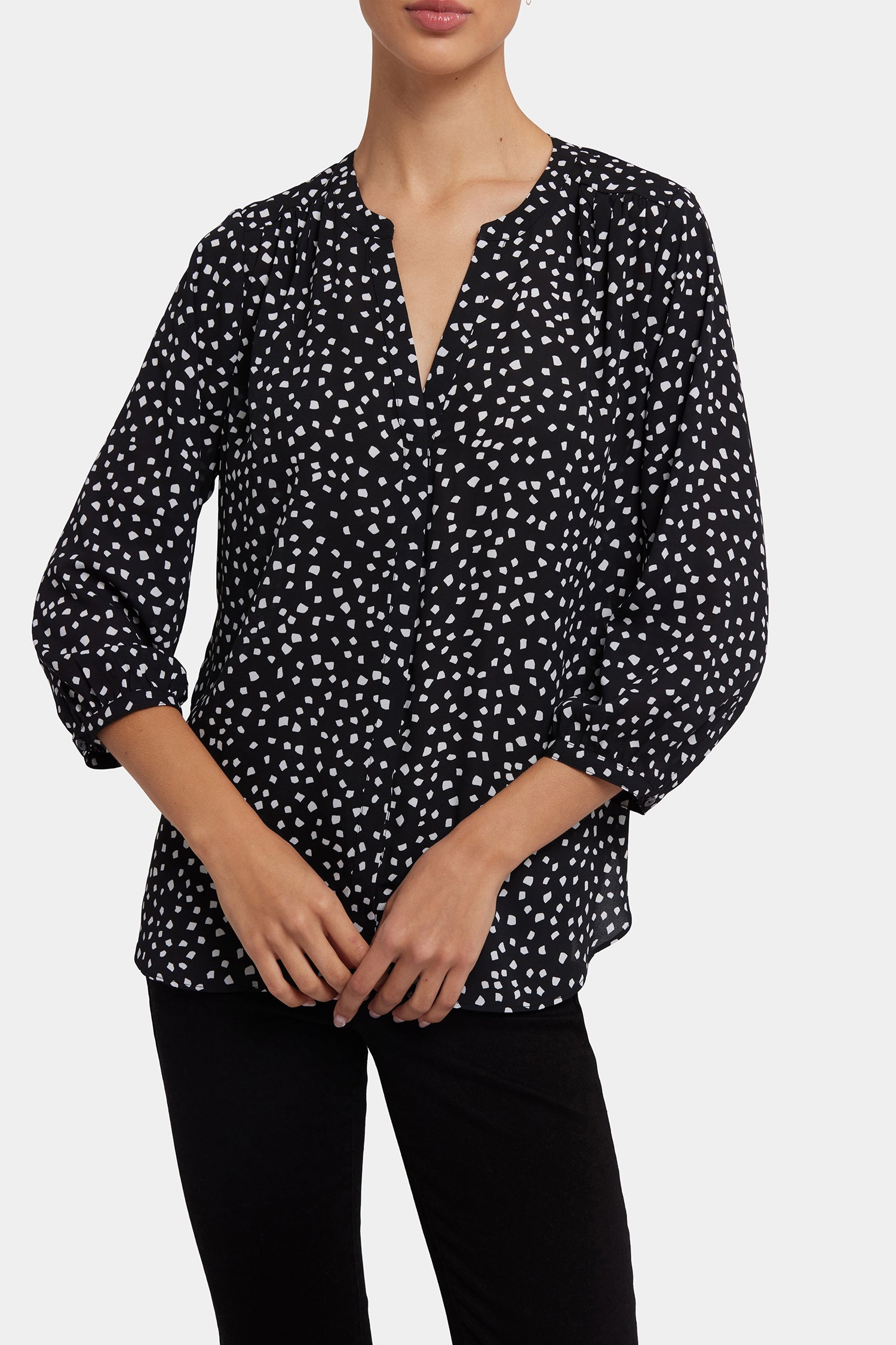 NYDJ Pintuck Blouse  - Francoise Dots