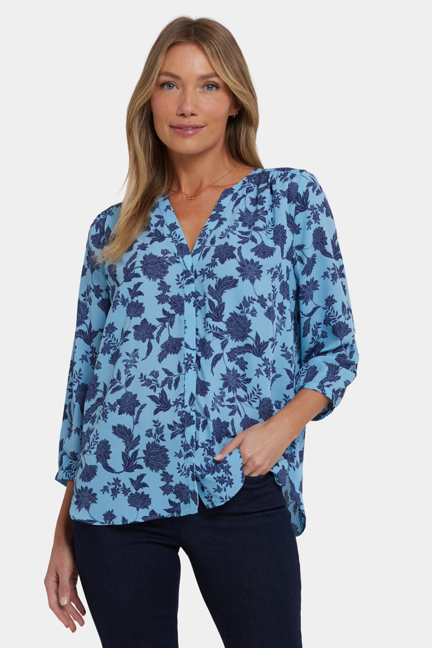 NYDJ Pintuck Blouse  - Villebon