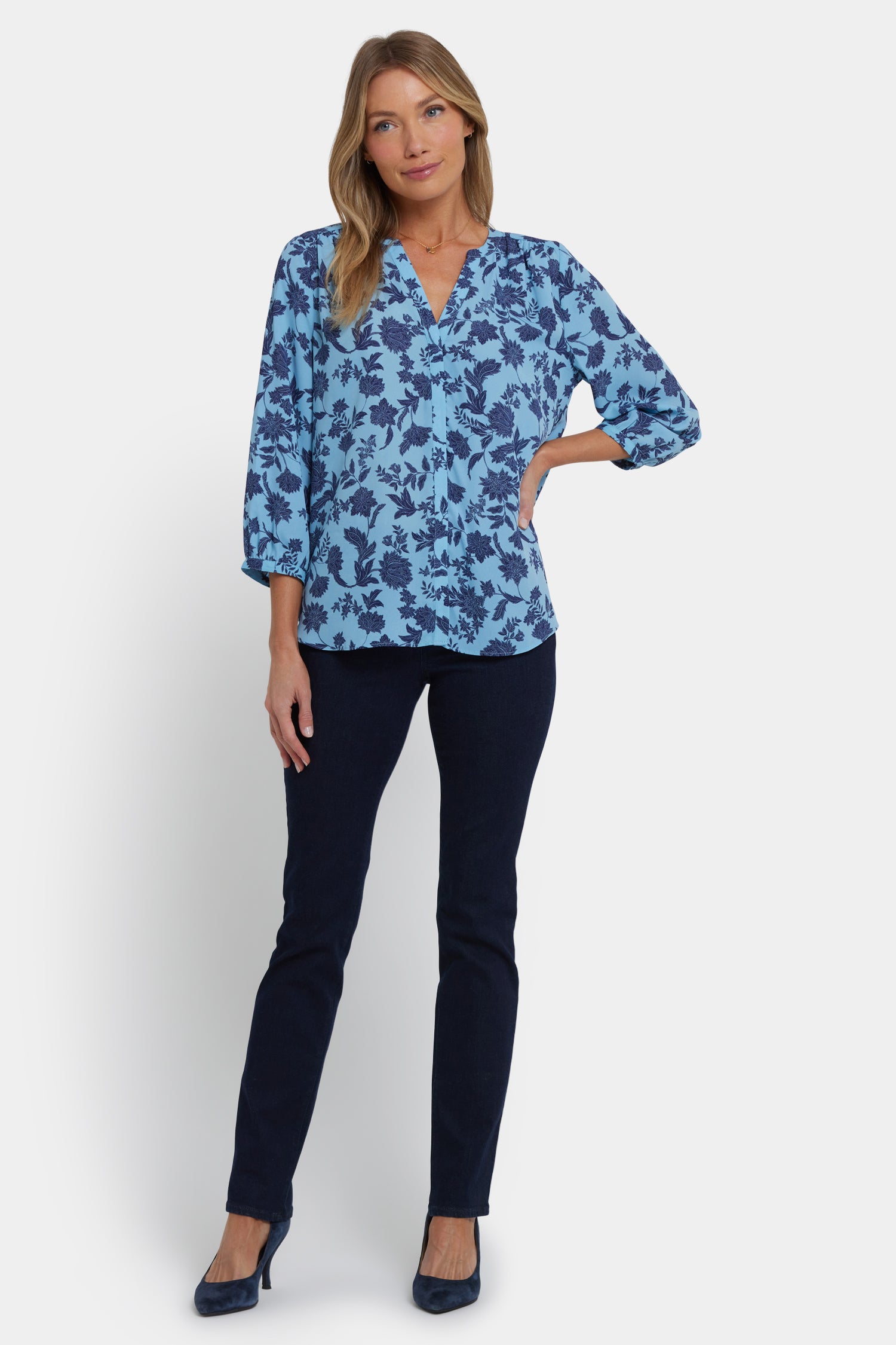 NYDJ Pintuck Blouse  - Villebon