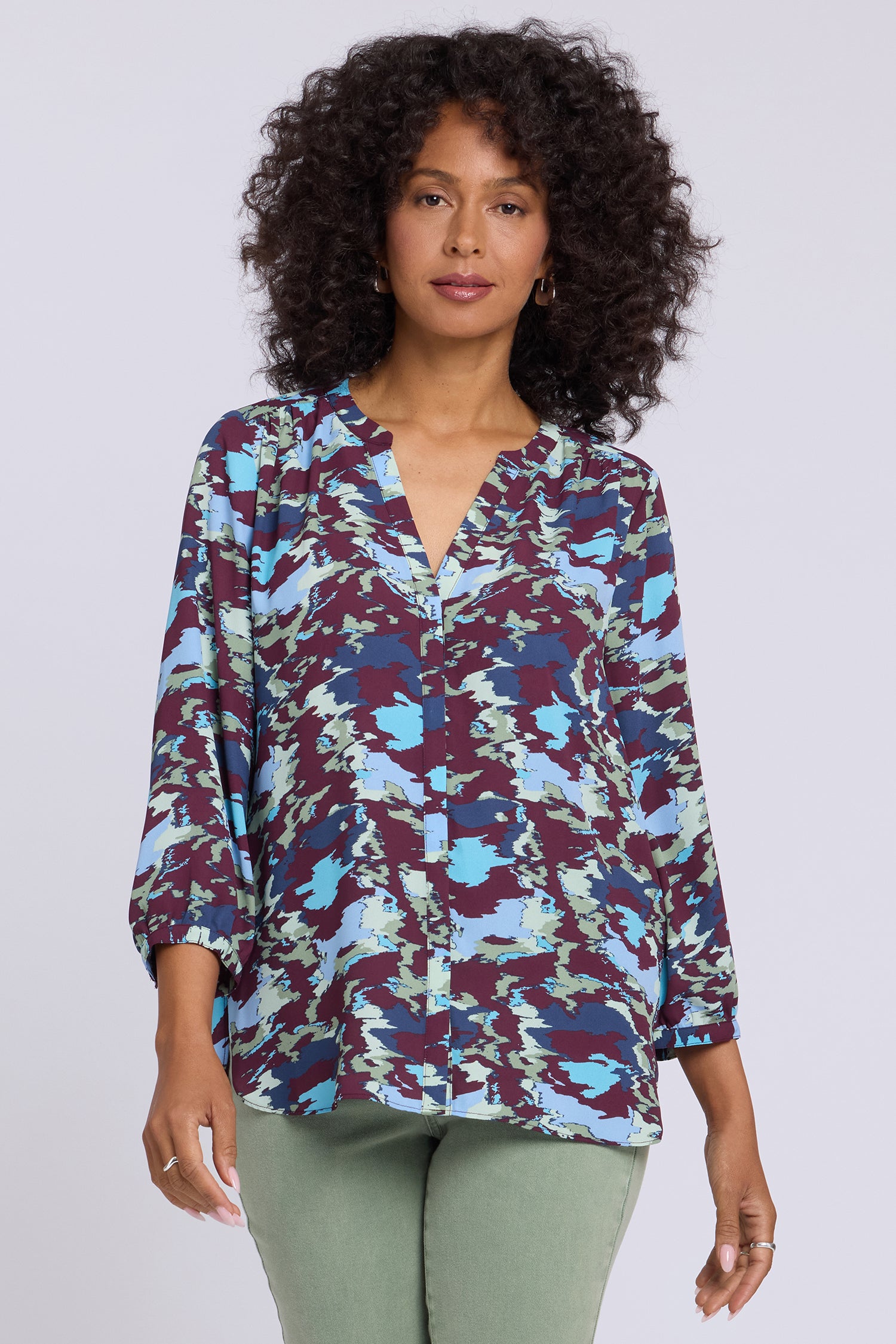 NYDJ Pintuck Blouse  - Boundless Mauve